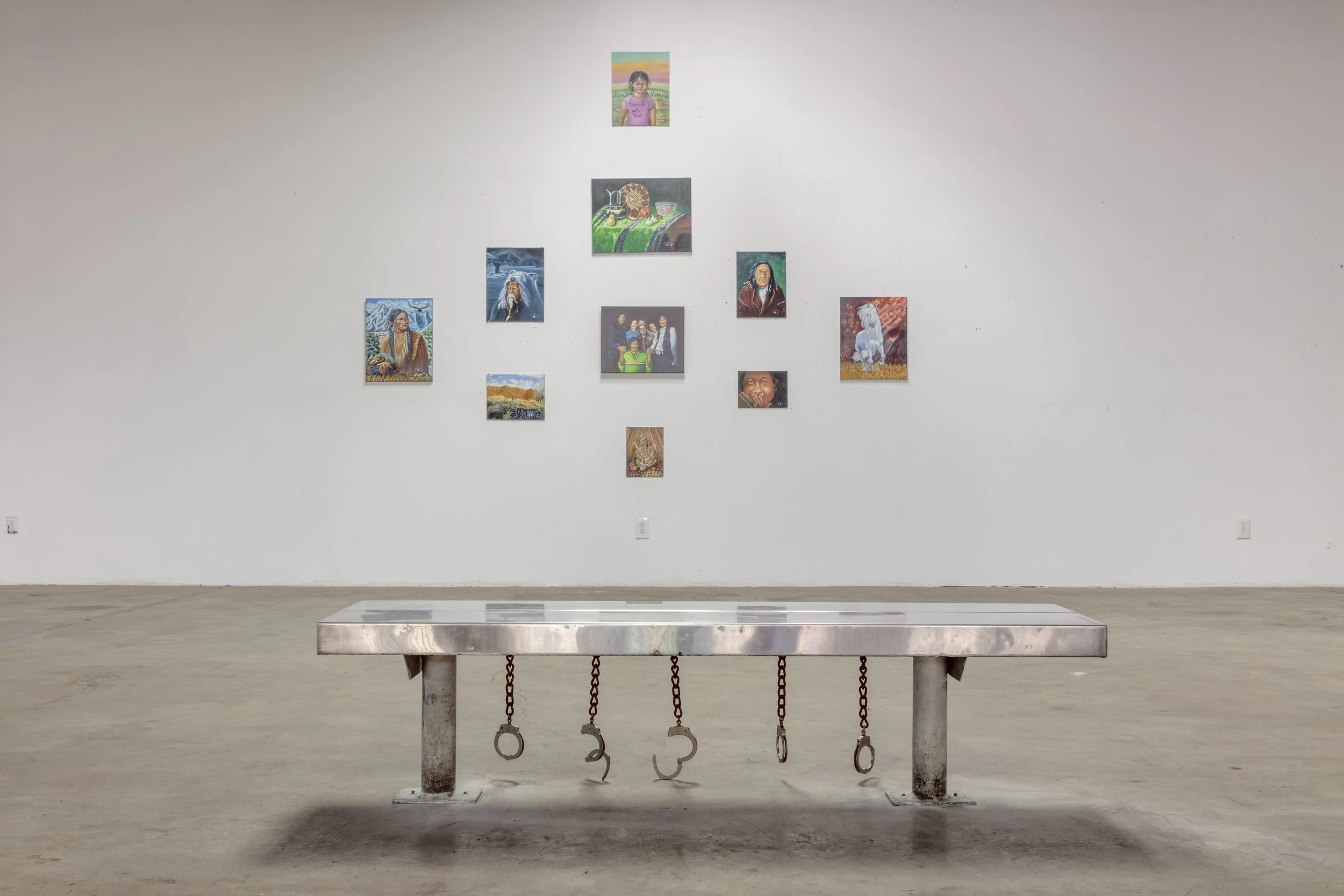 Leonard Peltier (paintings) & Jason Meadows (sculpture) | Photo: Josh White