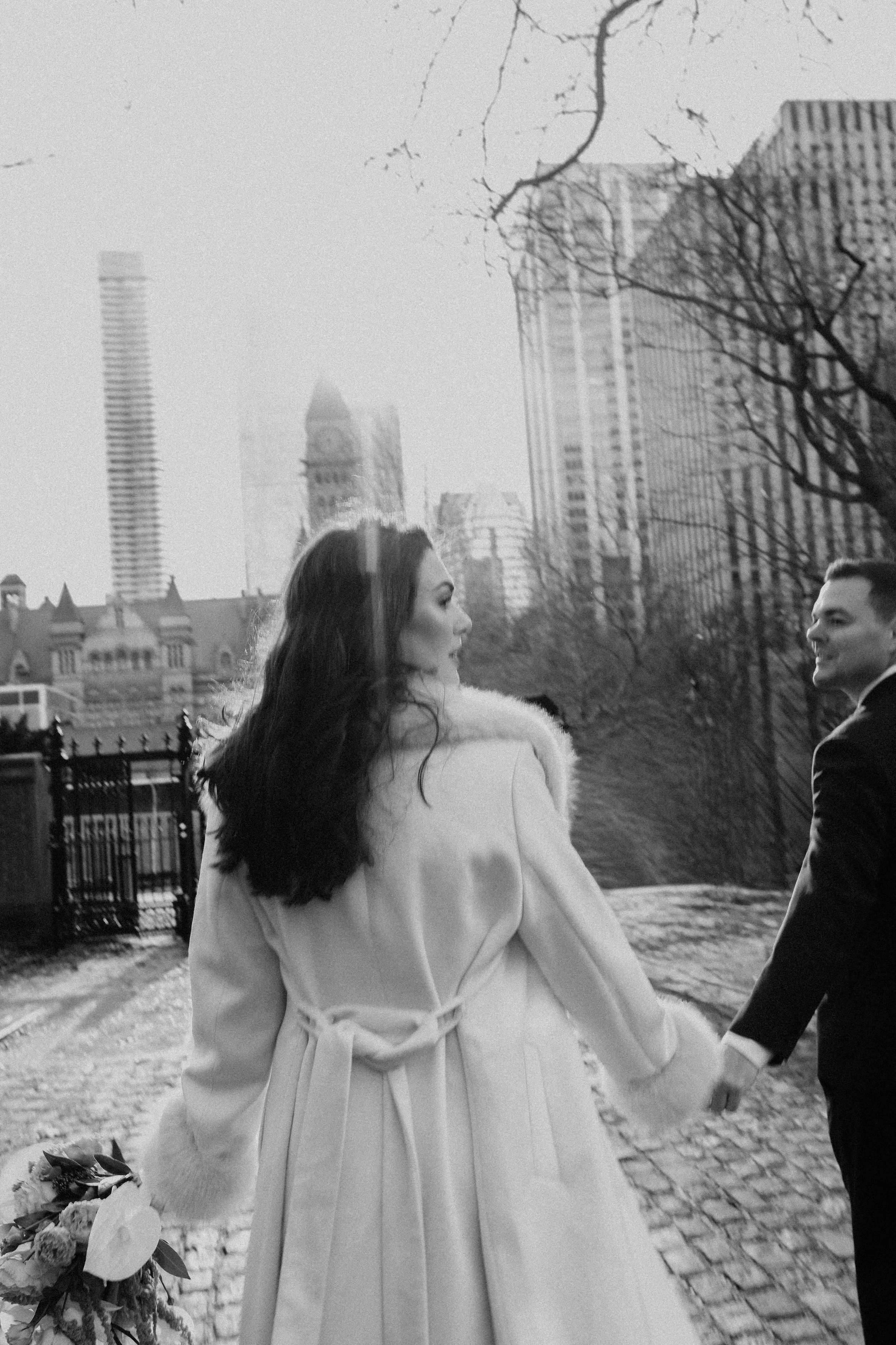 A Toronto City Hall Winter Elopement | Katrin &amp; Robert