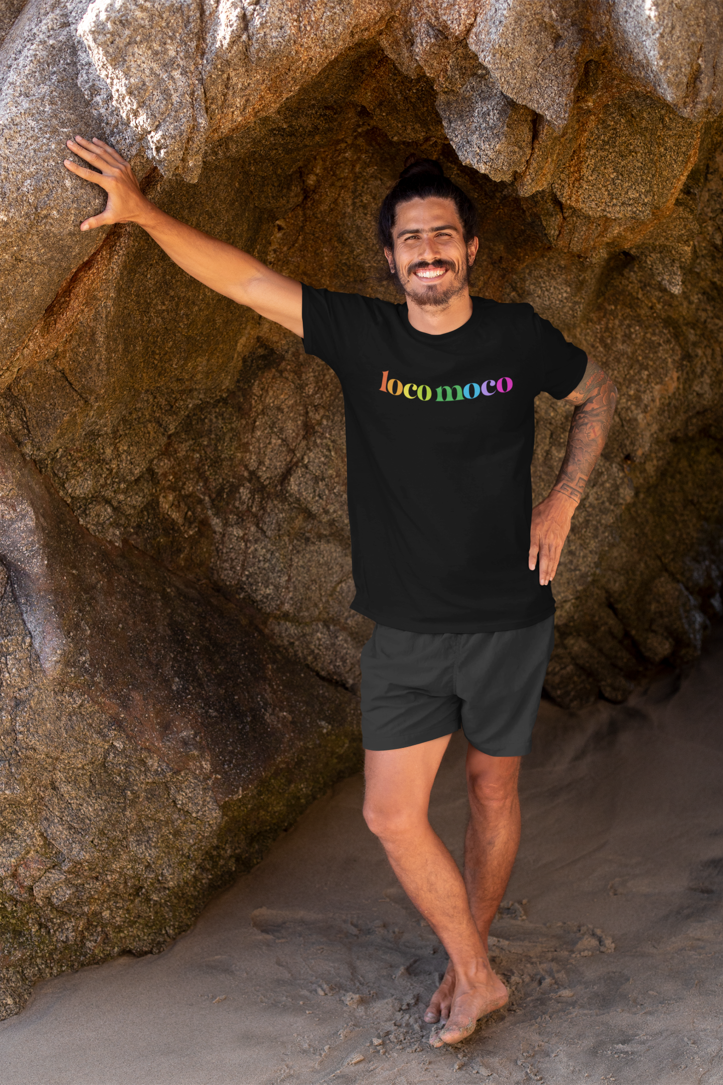 Loco Moco Rainbow Text T-Shirt