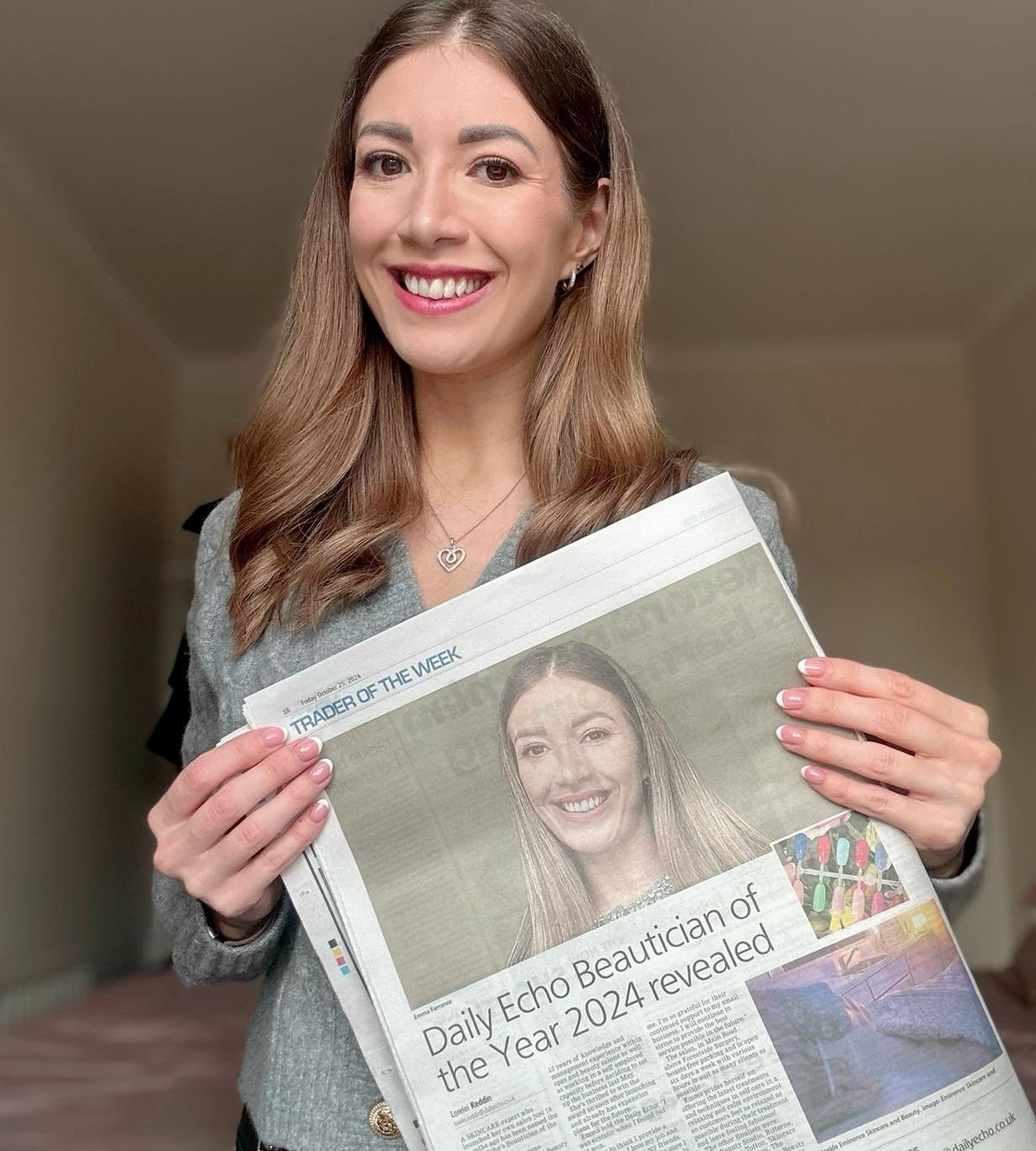 My proudest moment. My little dream of having my own Beauty business came to fruition 17 months ago and yesterday I was featured in the Daily Echo. 

Winner of Beauty Therapist of the year 2024. 

Thank you to everyone who voted for me, for making th