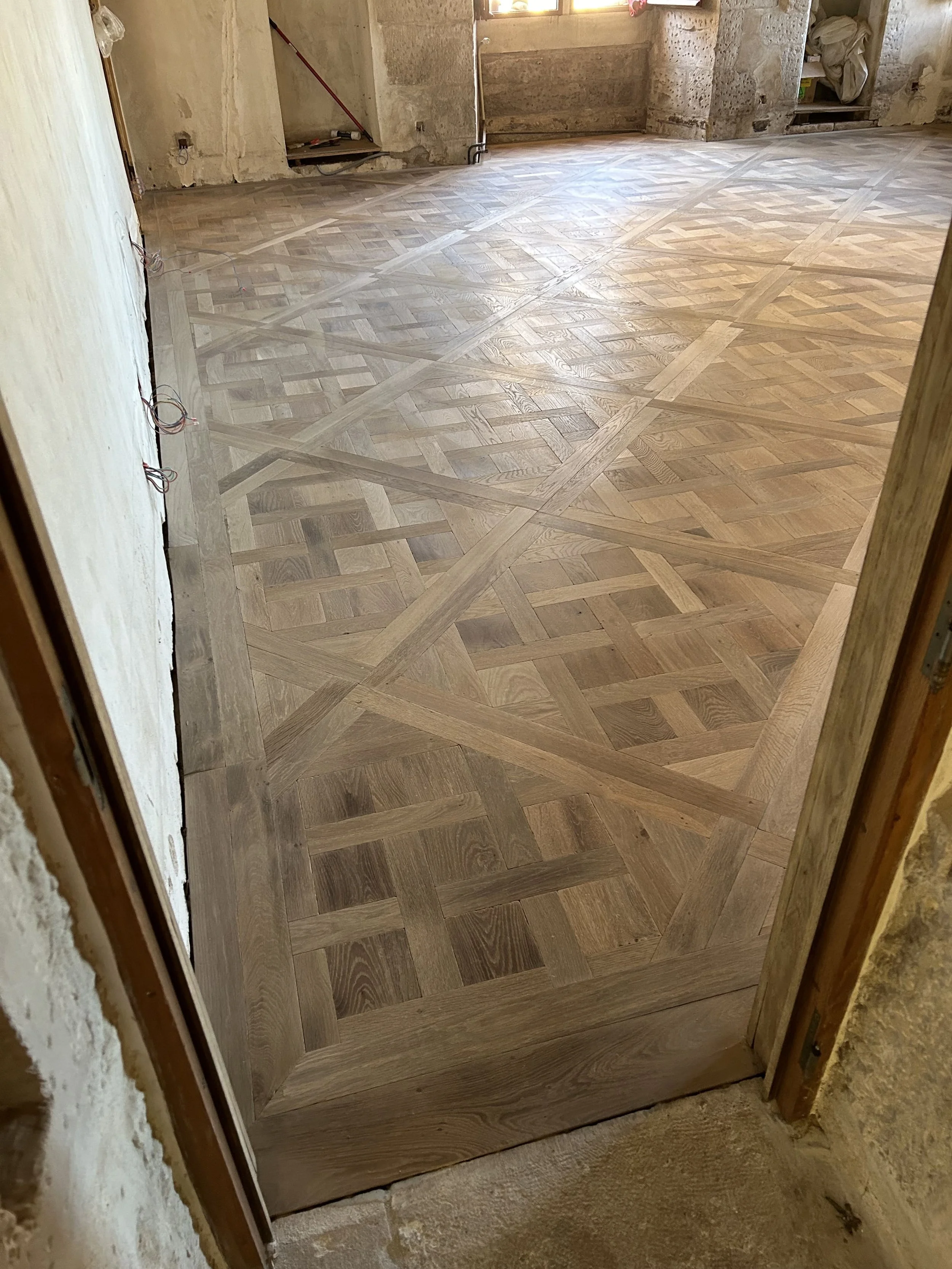 Pose parquet Chantilly Château de Corbelin