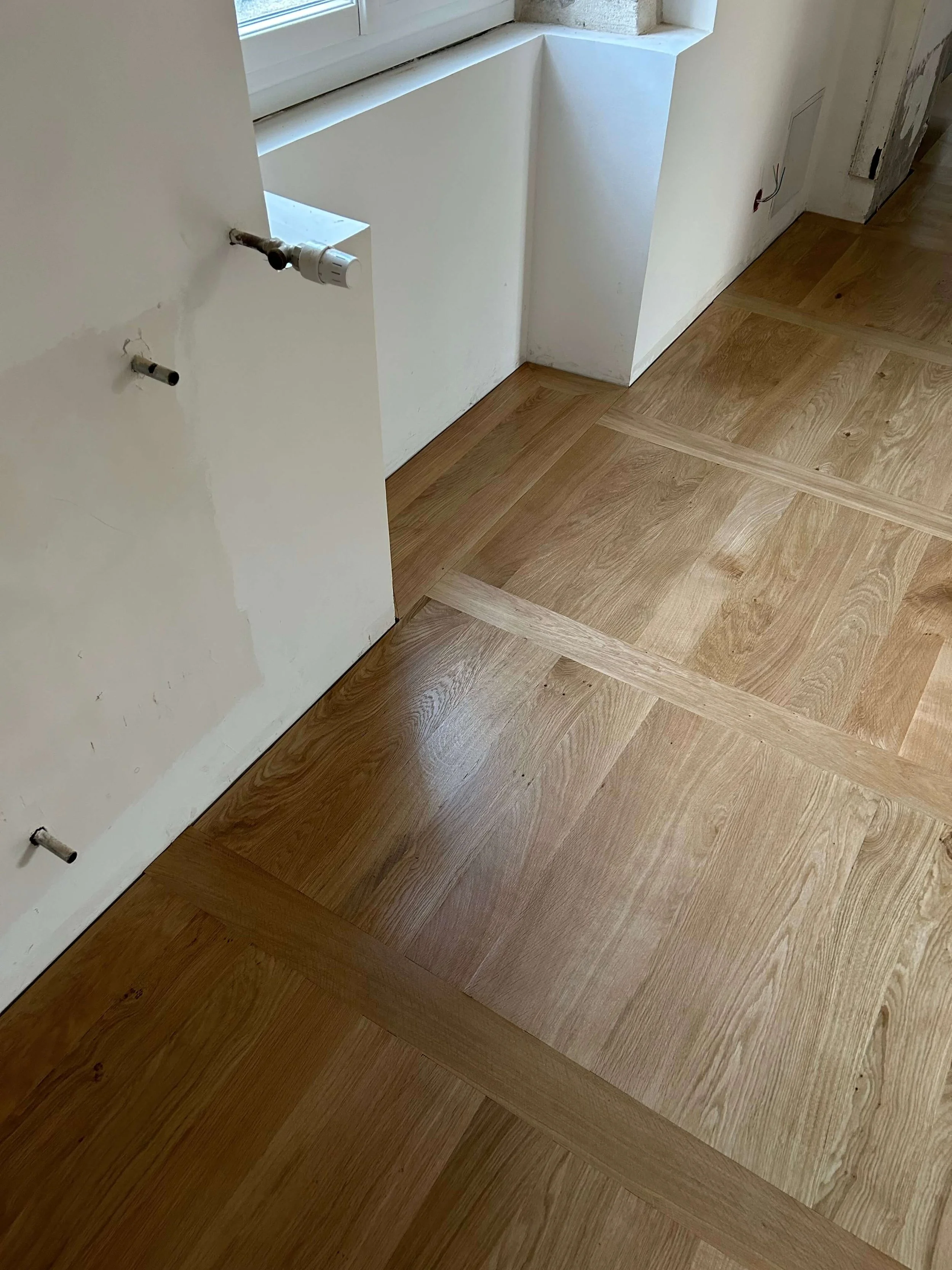 Pose de parquet en échelles