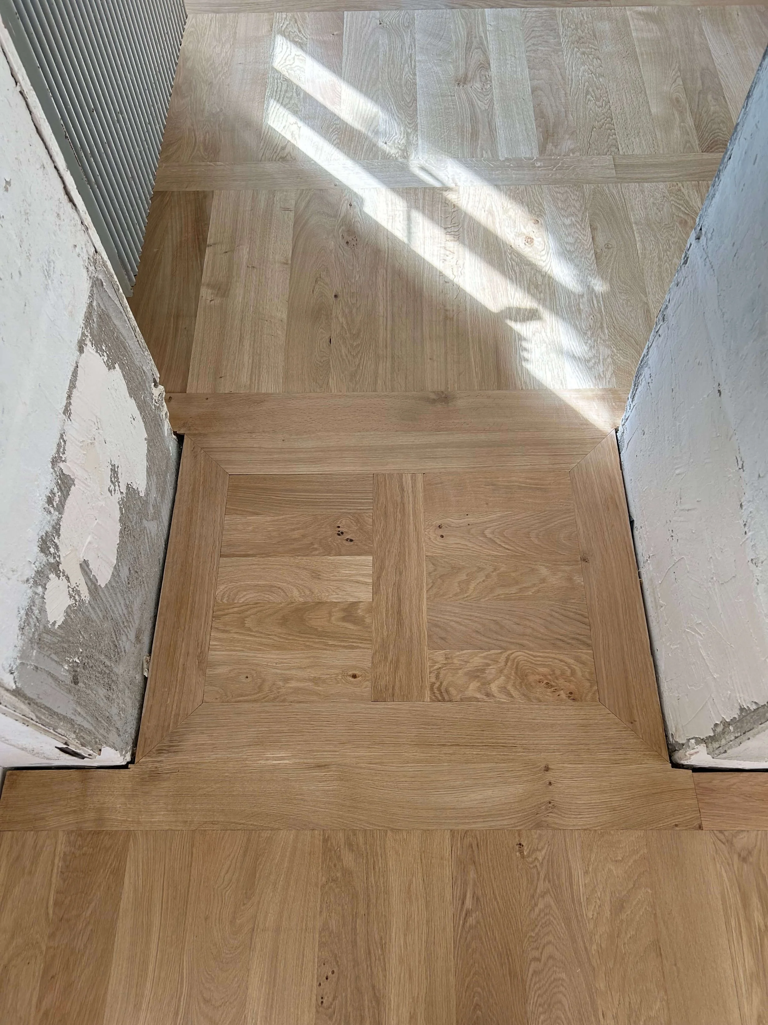 Pose de parquet en échelles