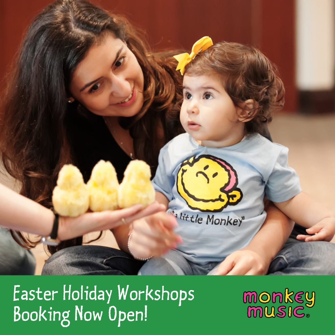 Monkey Music Workshops for babies, toddlers and young children