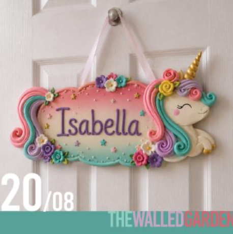 Unicorn Name Plaque Family Workshop 2pm
