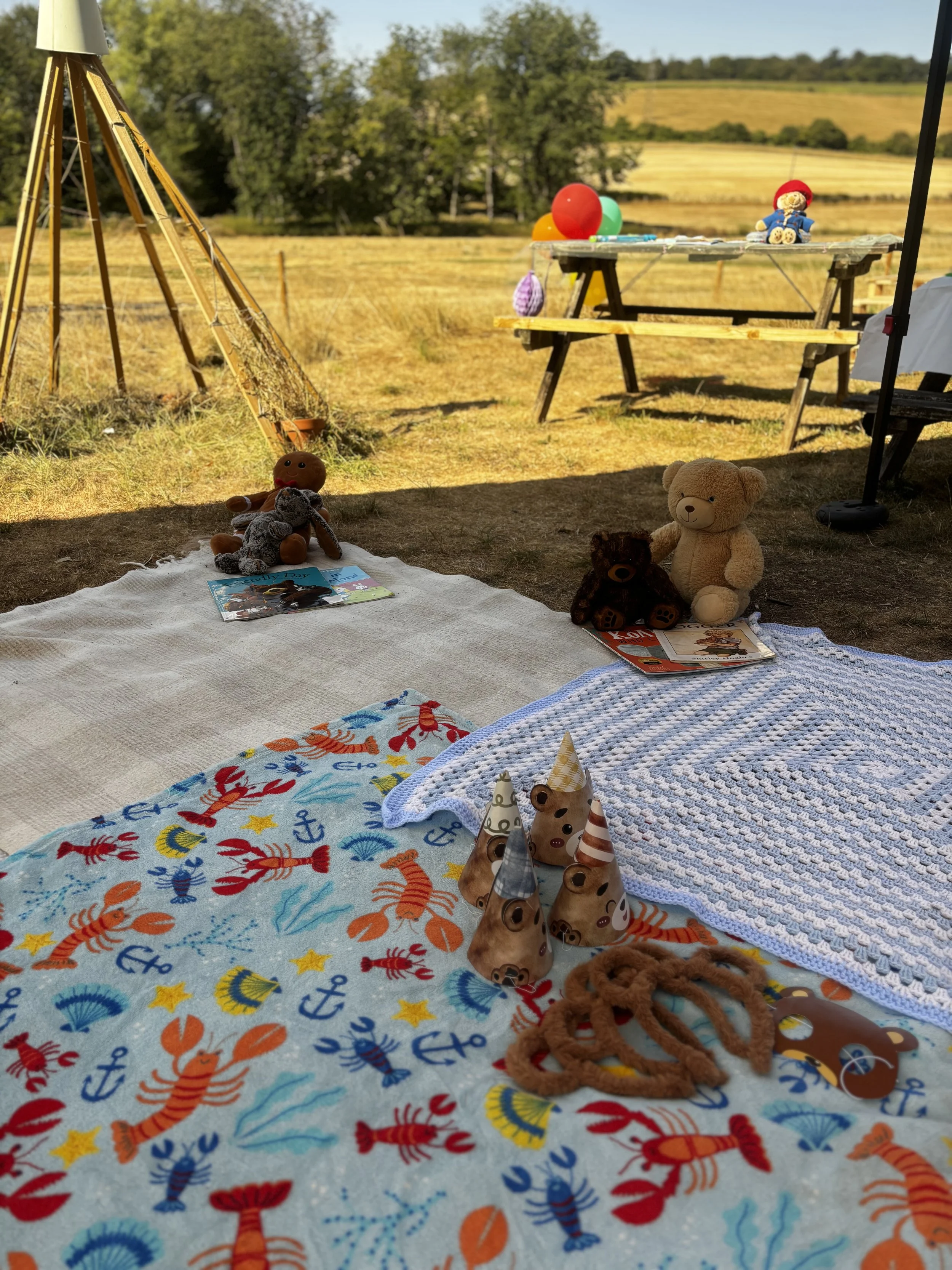 Teddy Bears Picnic At Rosie's Petal Patch