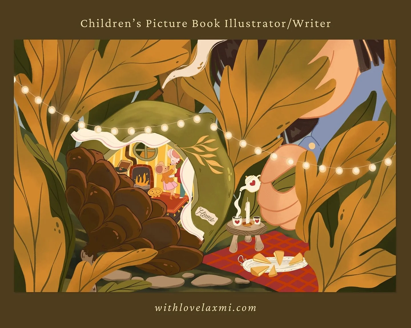 #kidlitpostcard ✨Dear magical story writers, 

I&rsquo;m a children&rsquo;s book illustrator who loves telling dramatic stories of my own and illustrating fun filled joyous magical stories. 🍃

This artwork is based on the ongoing sept promt: #tinyho