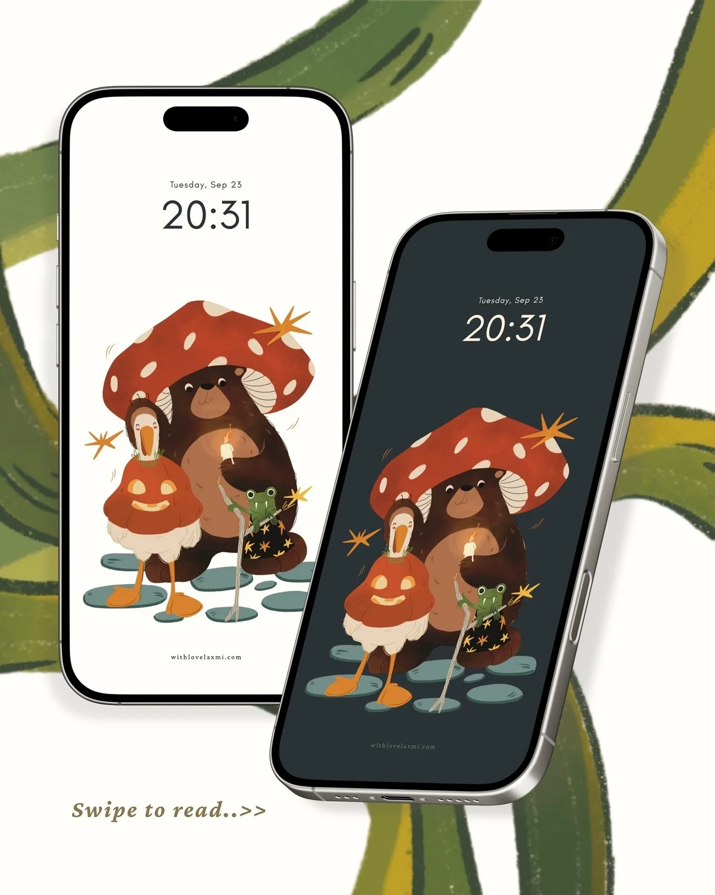 🧡 🎃 Little monsters on the run, Spooky screens for everyone! Cute and creepy, just in time, Link in bio is yours to shine ✨

Original illustration by @withlovelaxmi 🌸

#halloweencostumeideas #halloweenillustration #kidlitillustration #phonewallpap