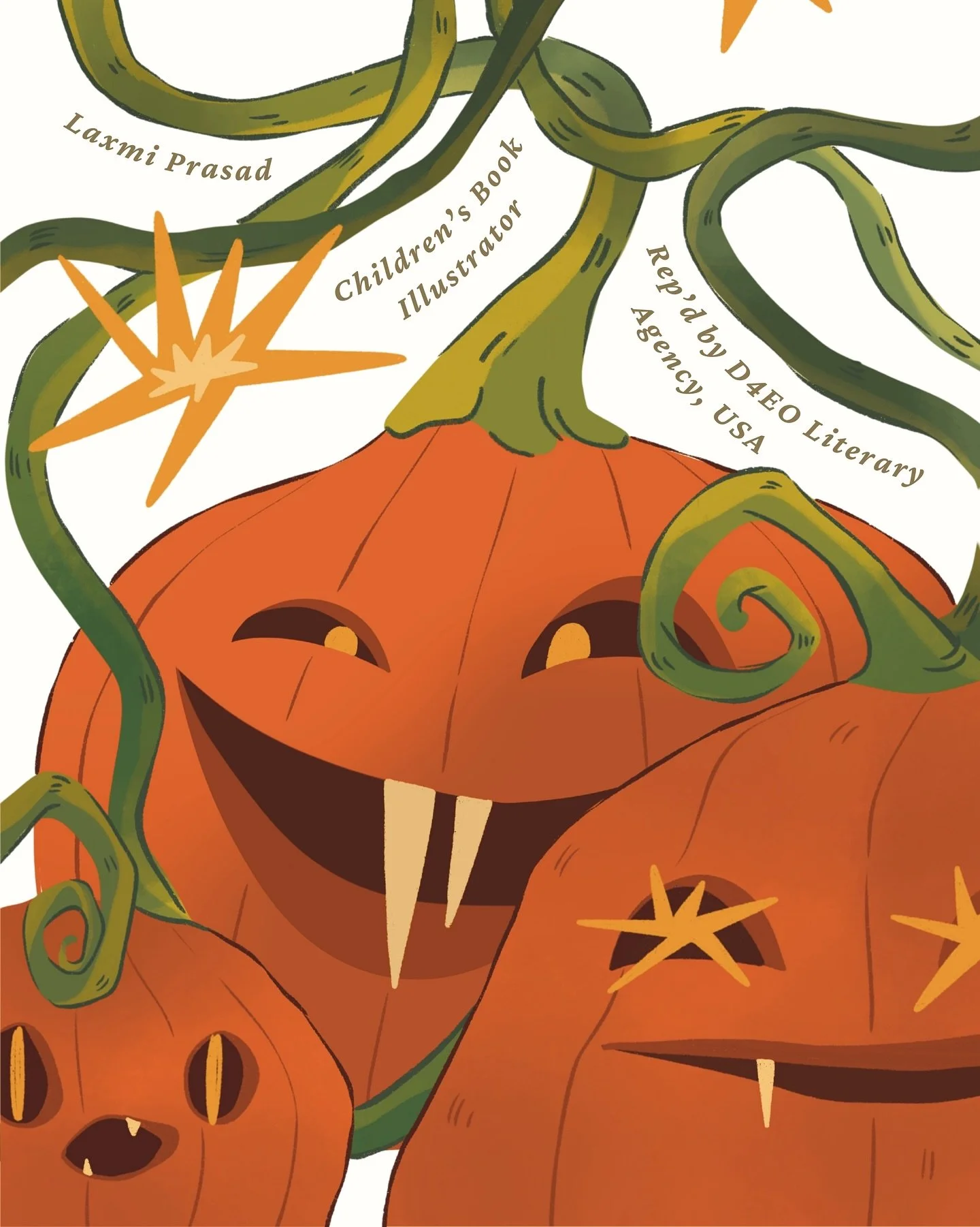 🧡🎃 Happy October with &lsquo;Papa Pumpkin and the Family&rsquo; ✨ #kidlitartpostcard 

✏️Dear Art Director/ Editor &amp; Writers, 
I&rsquo;m a whimsical &amp; playful illustrator that loves to imagine scenarios, create characters and just falls in 