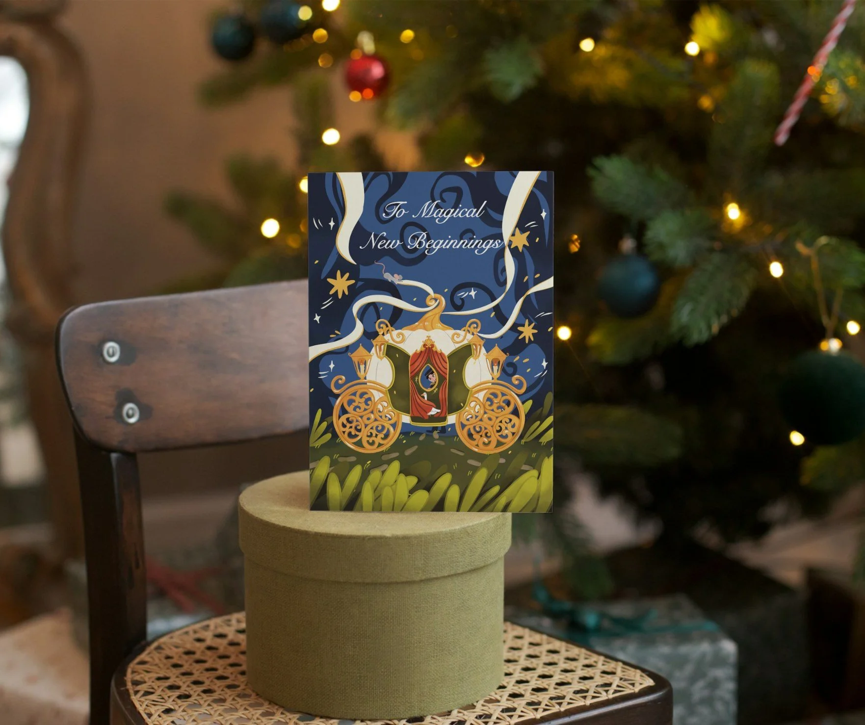 Christmas Holiday Art Print, Kids Room Decor, Magical Art