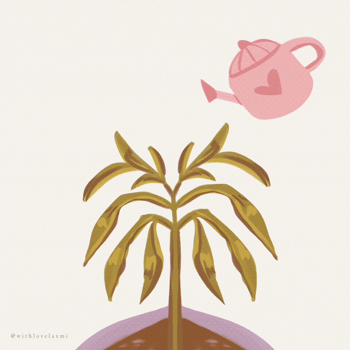 Plant, Growth, Blooming, Flowers, Watering Can, Love