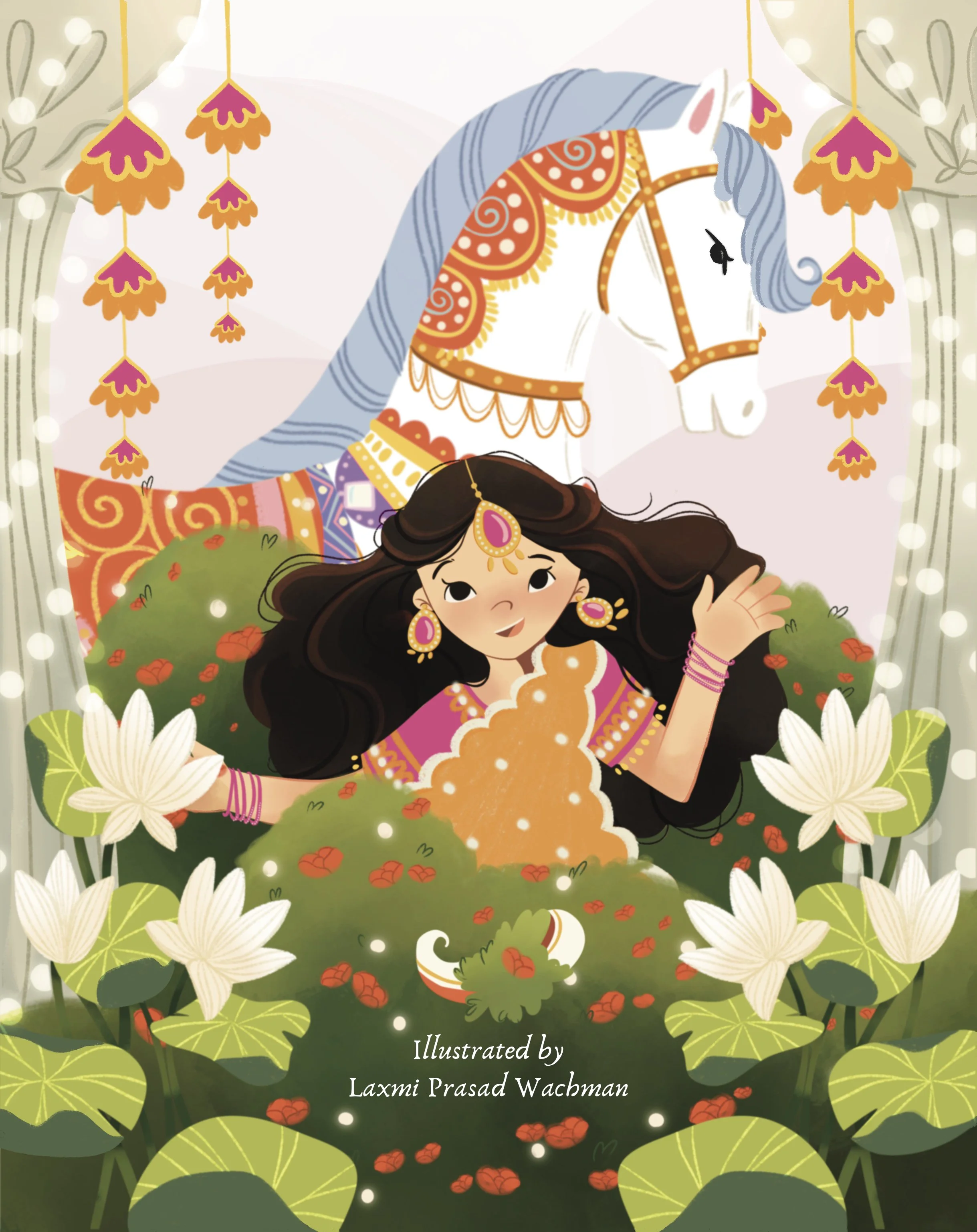 Indian Wedding Children's Book Illustration (Wedding Shoe Snatch Picture Book) Illustrated by Laxmi Prasad Wachman