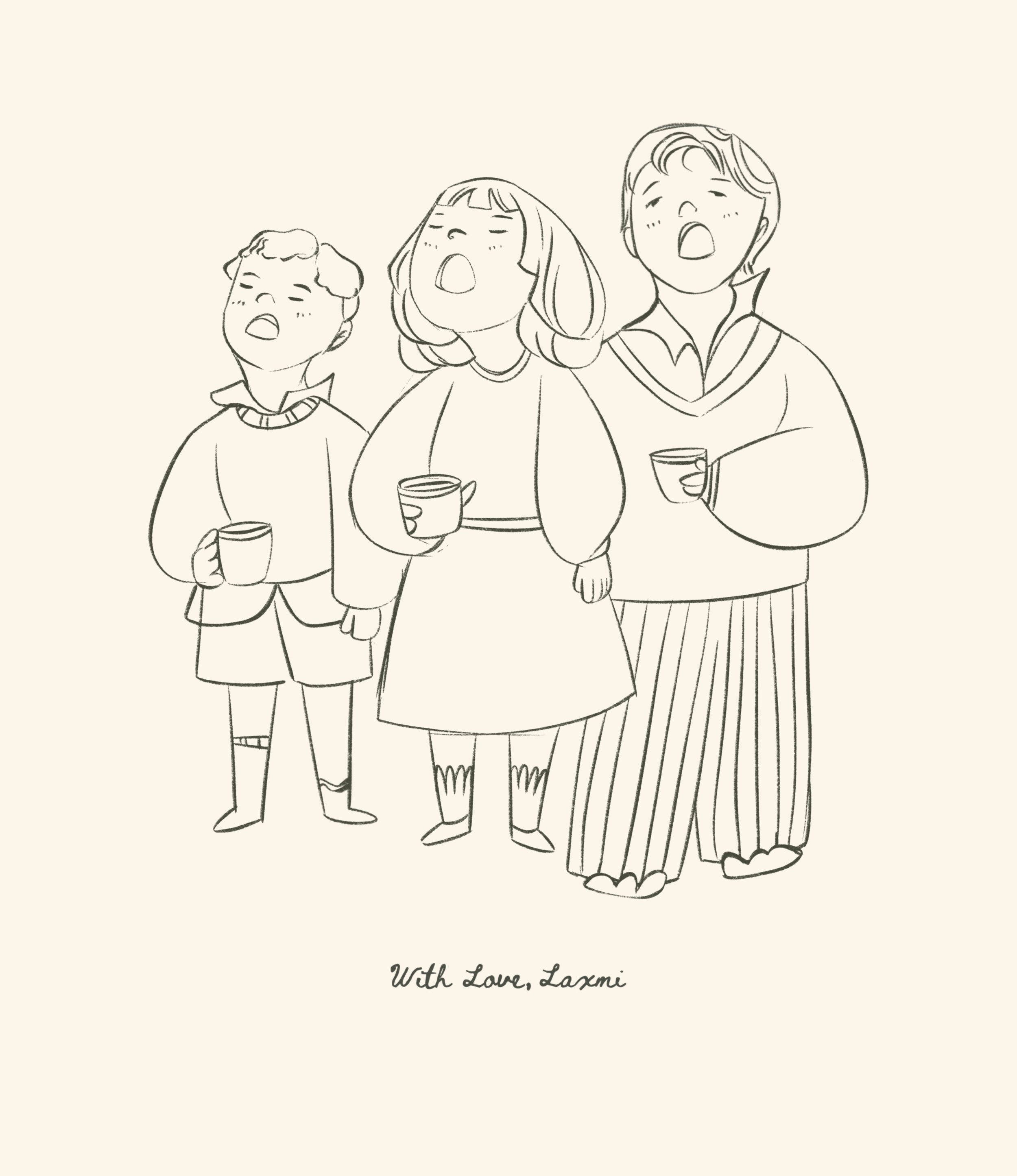 3 kids, siblings, yawnings, drawing