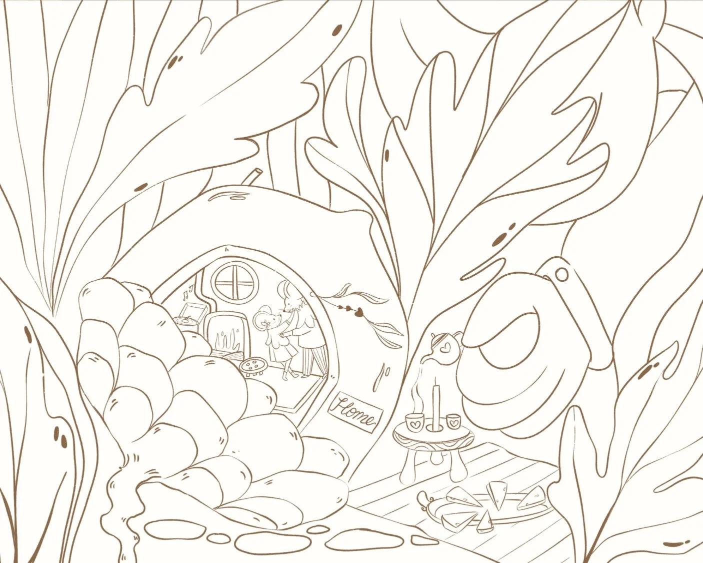 Autumn in love, line art drawing.jpg