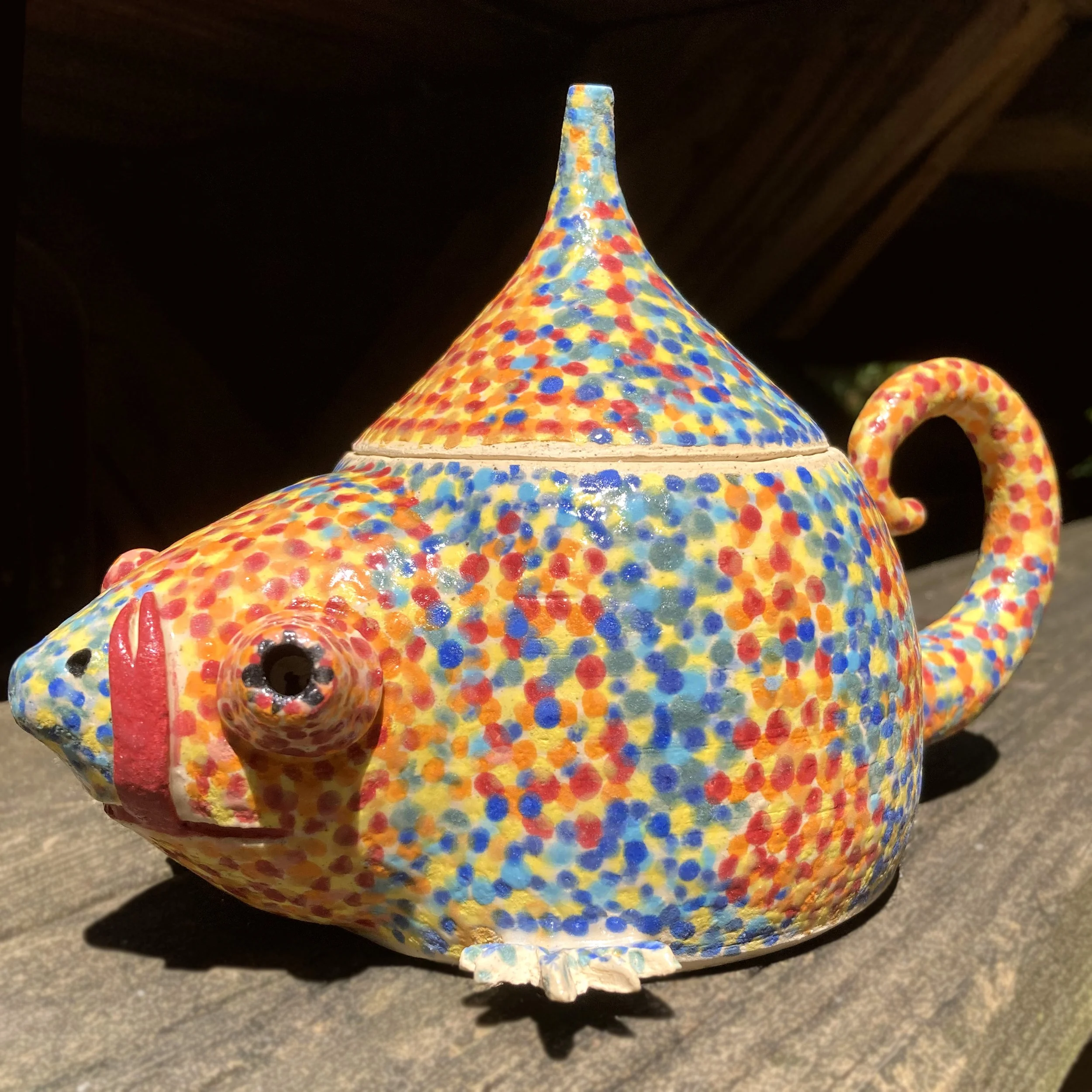 Chameleon Jar (Hand-glazed stoneware)