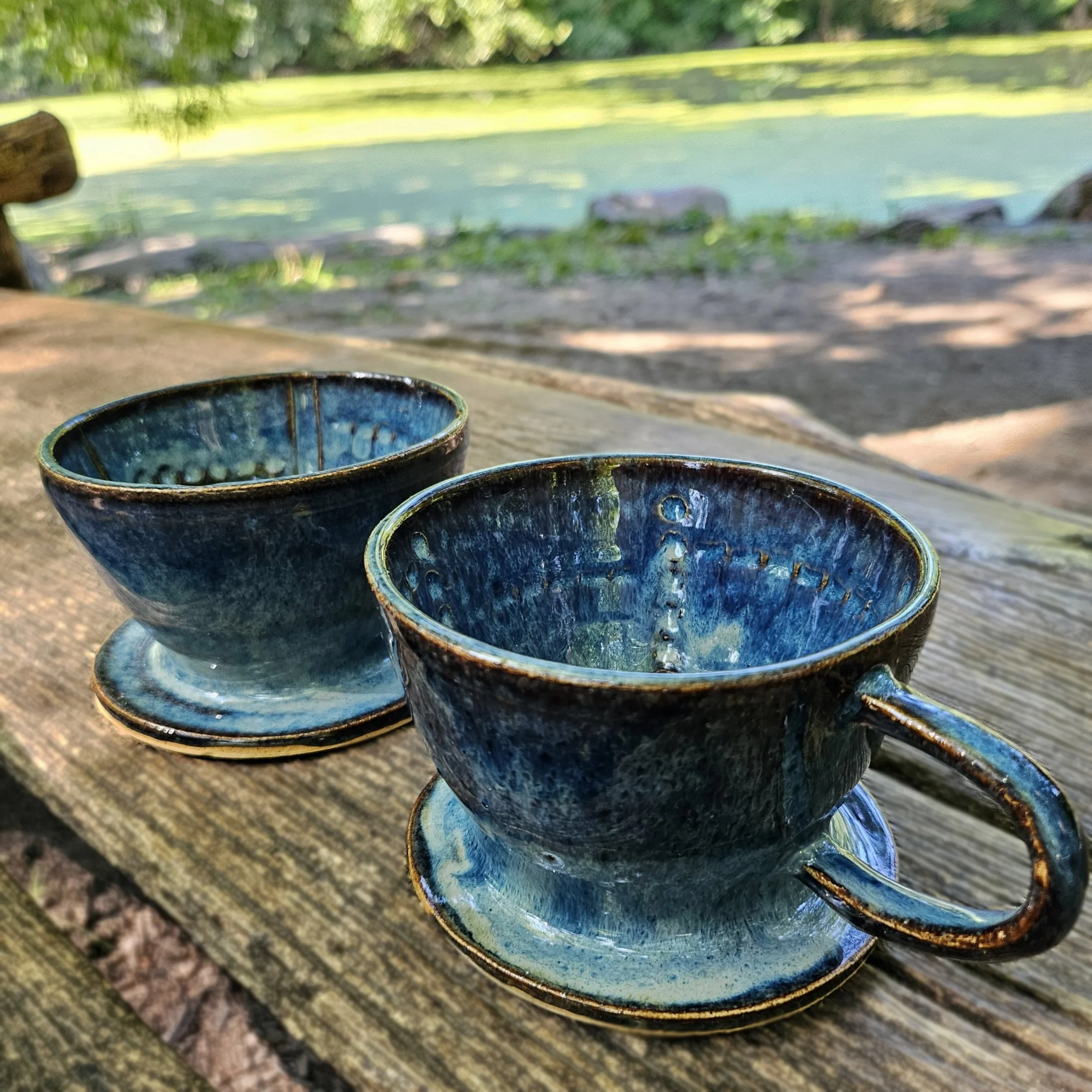 Teacup set (Hand-glazed stoneware)