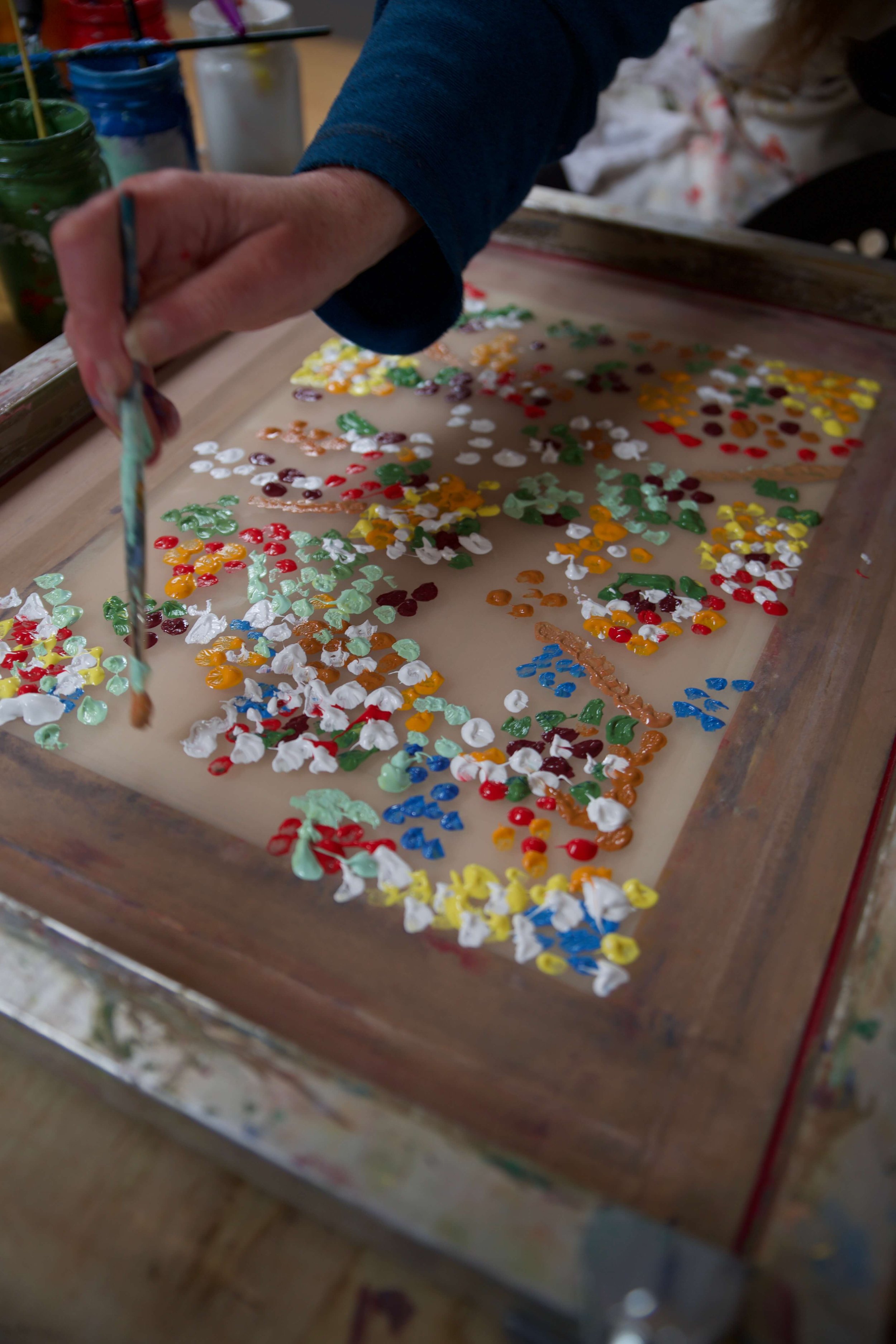 Mono Printing & Paper stencils Screenprint Workshop