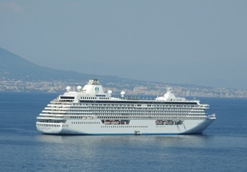 Cruise liner at sea