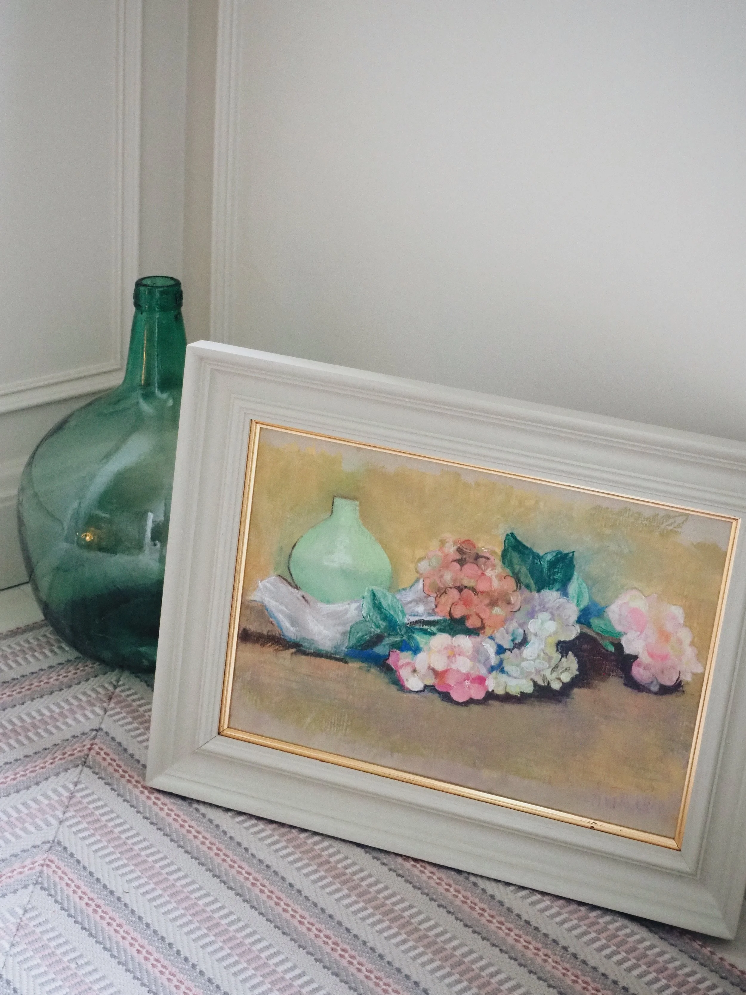 hydrangeas and green vase | M W TODD