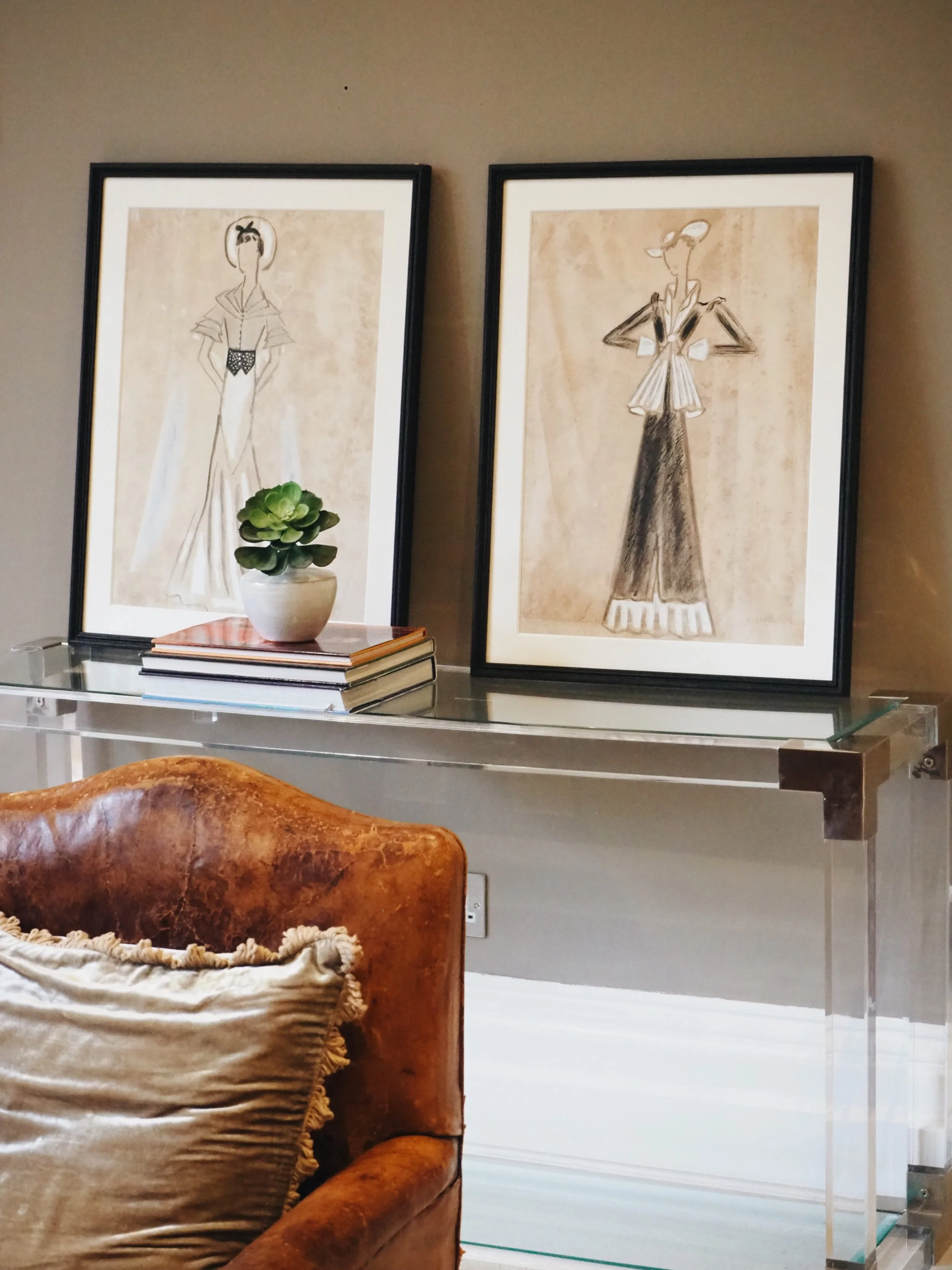 fashion drawing (pair) | VINTAGE