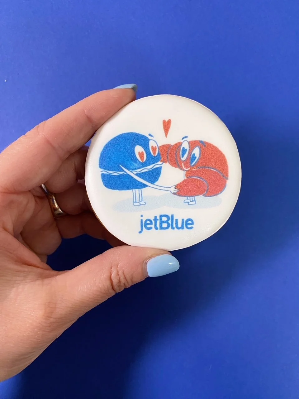jetblue impression croissant burger.JPG