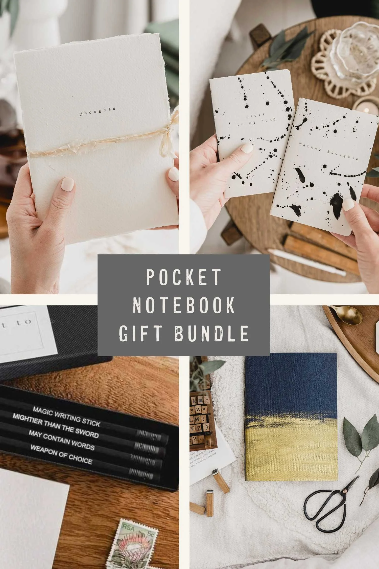 Pocket Notebook + Pencil Bundle - 3 of each