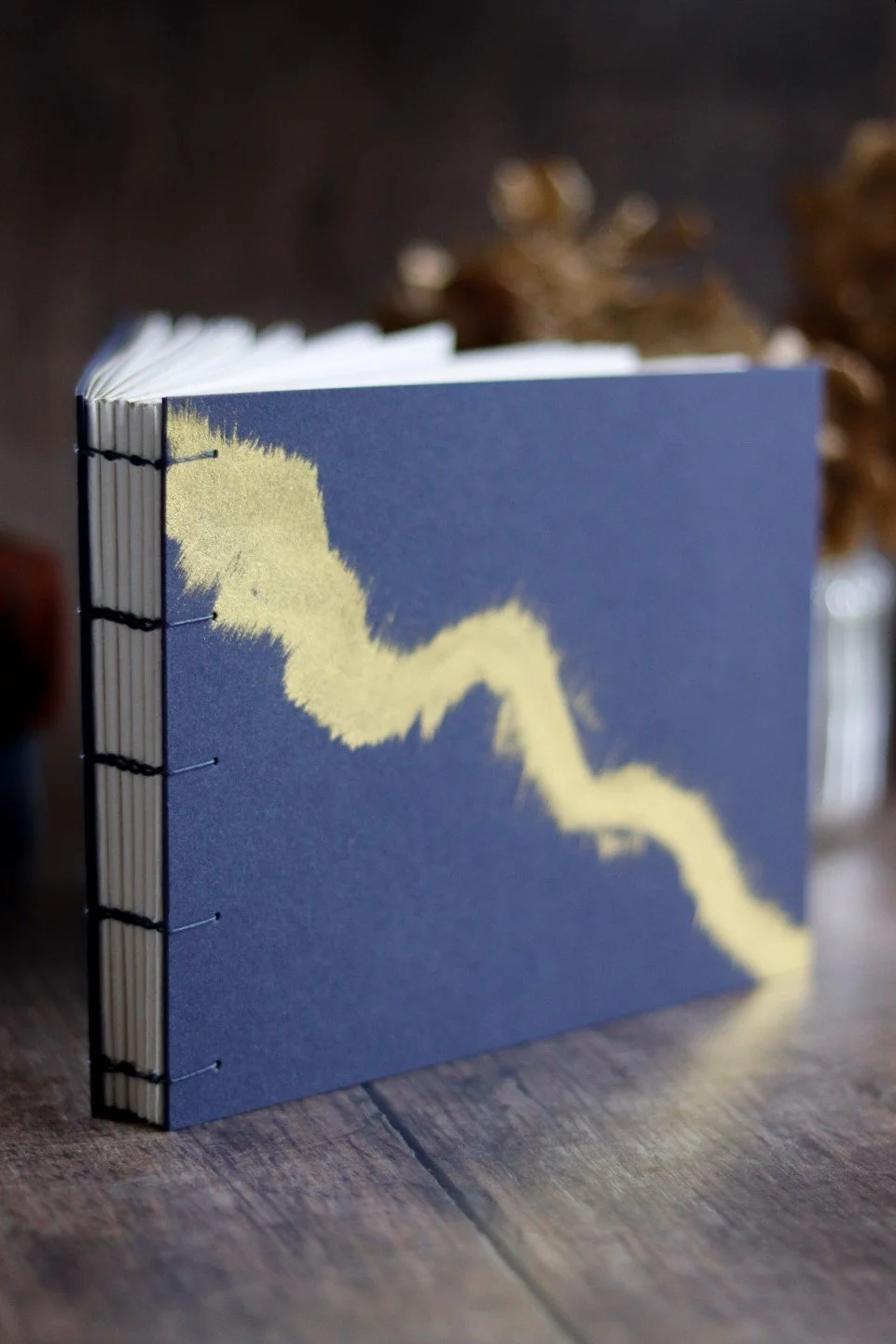 A4 Handmade Black and gold eco luxe notebook — A4 Handmade Black and ...