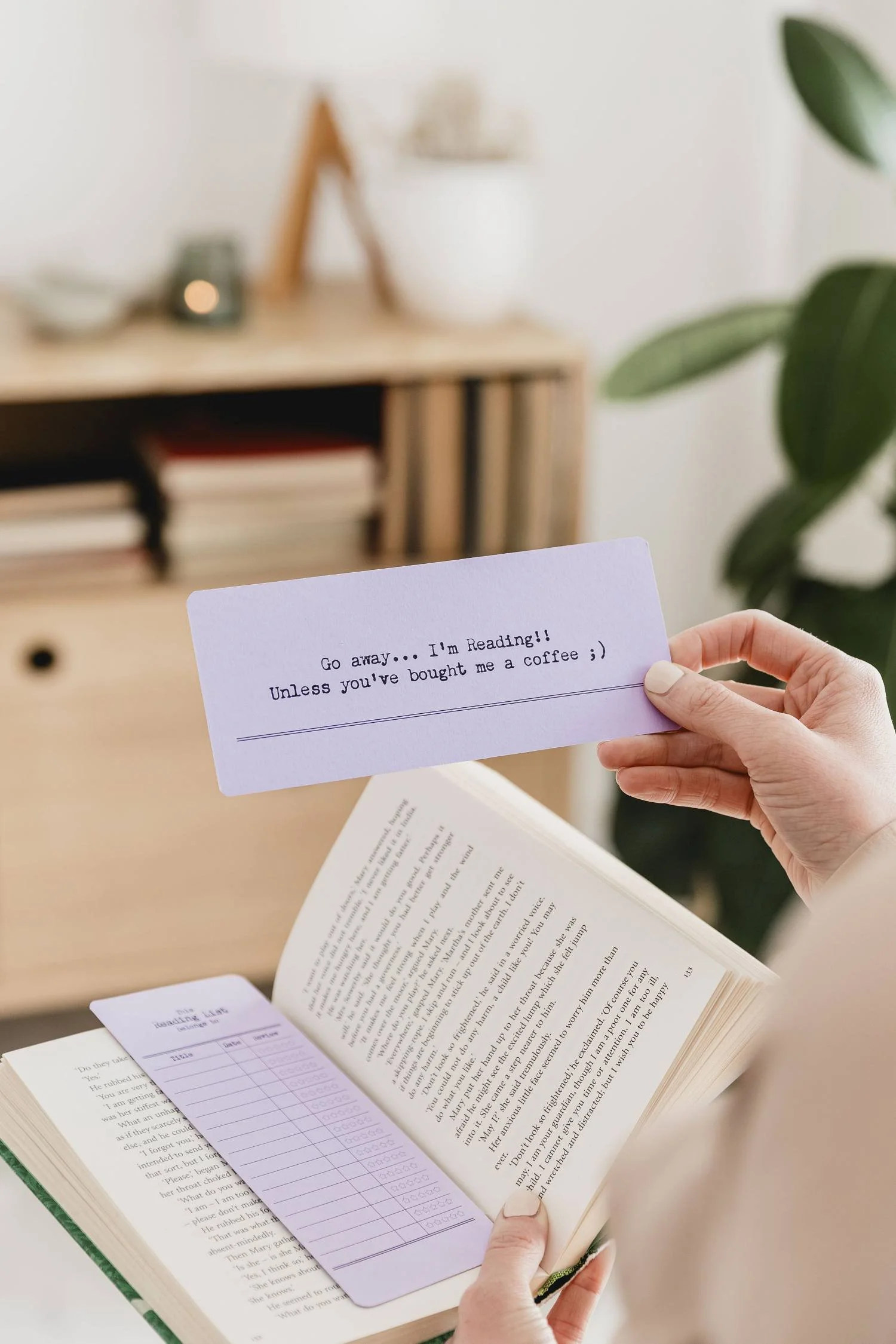 Book Review Bookmark - For coffee lovers