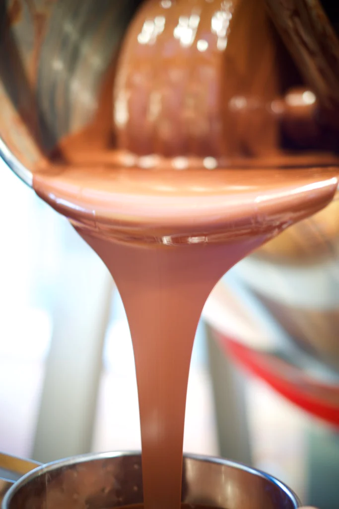  Photo of melted chocolate being poured 