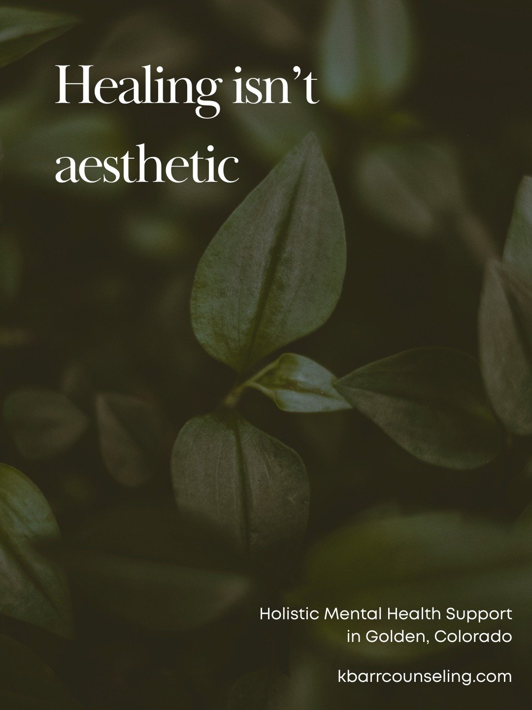 There's a lot of noise that makes it seem like healing is such a beautiful thing. The reality is that healing is painful, awkward, and slow. Don't put too much pressure on yourself.