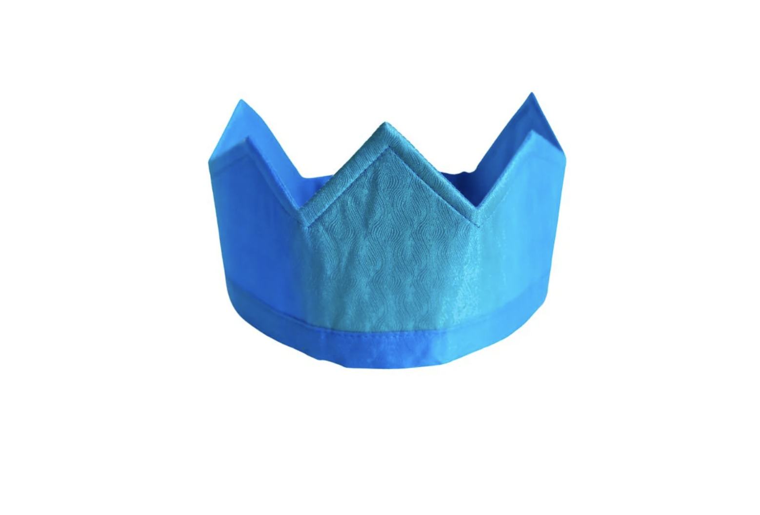 Blue crown-shaped party hat