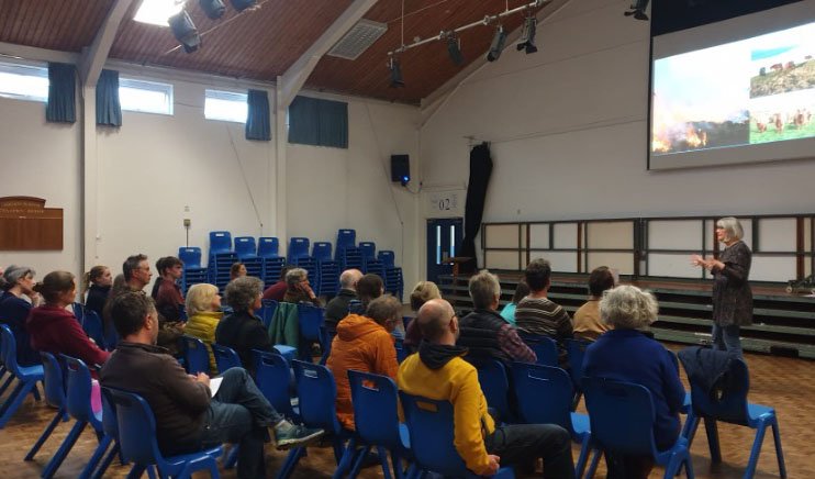  Sarah Board’s fascinating talk at Mullion School on 11 May (photo by Maggie Freegard) 