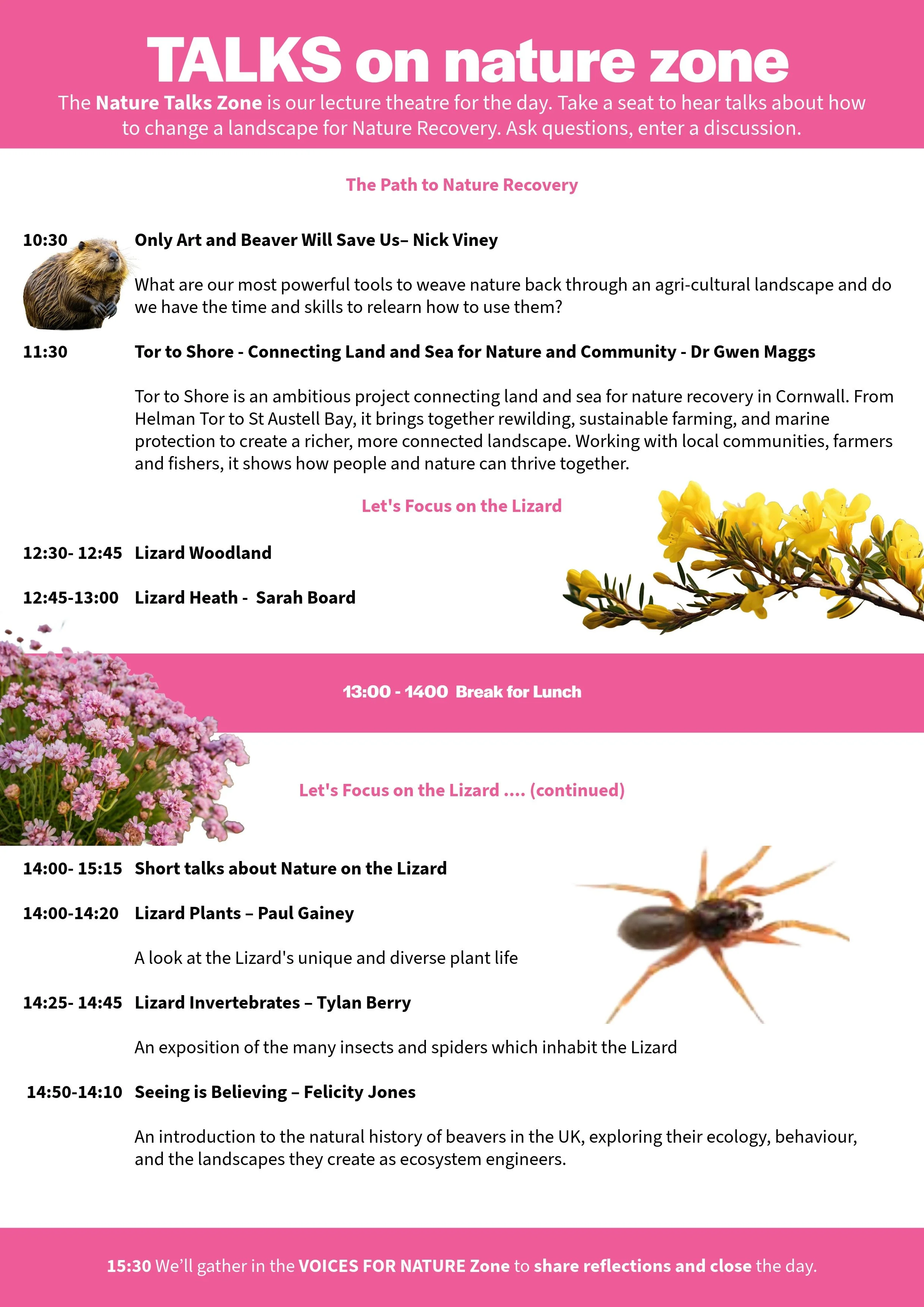 Wasson in the TALKS on NATURE zone?