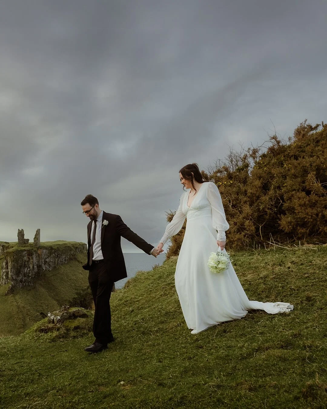 A little sunshine and a whole lot of love for Noreen &amp; Ray&rsquo;s vow renewal at the stunning Dunseverick Castle. The perfect setting for a perfect moment. 
More from their adventure to come, but for now, this spot has my heart.
 #adventureelope