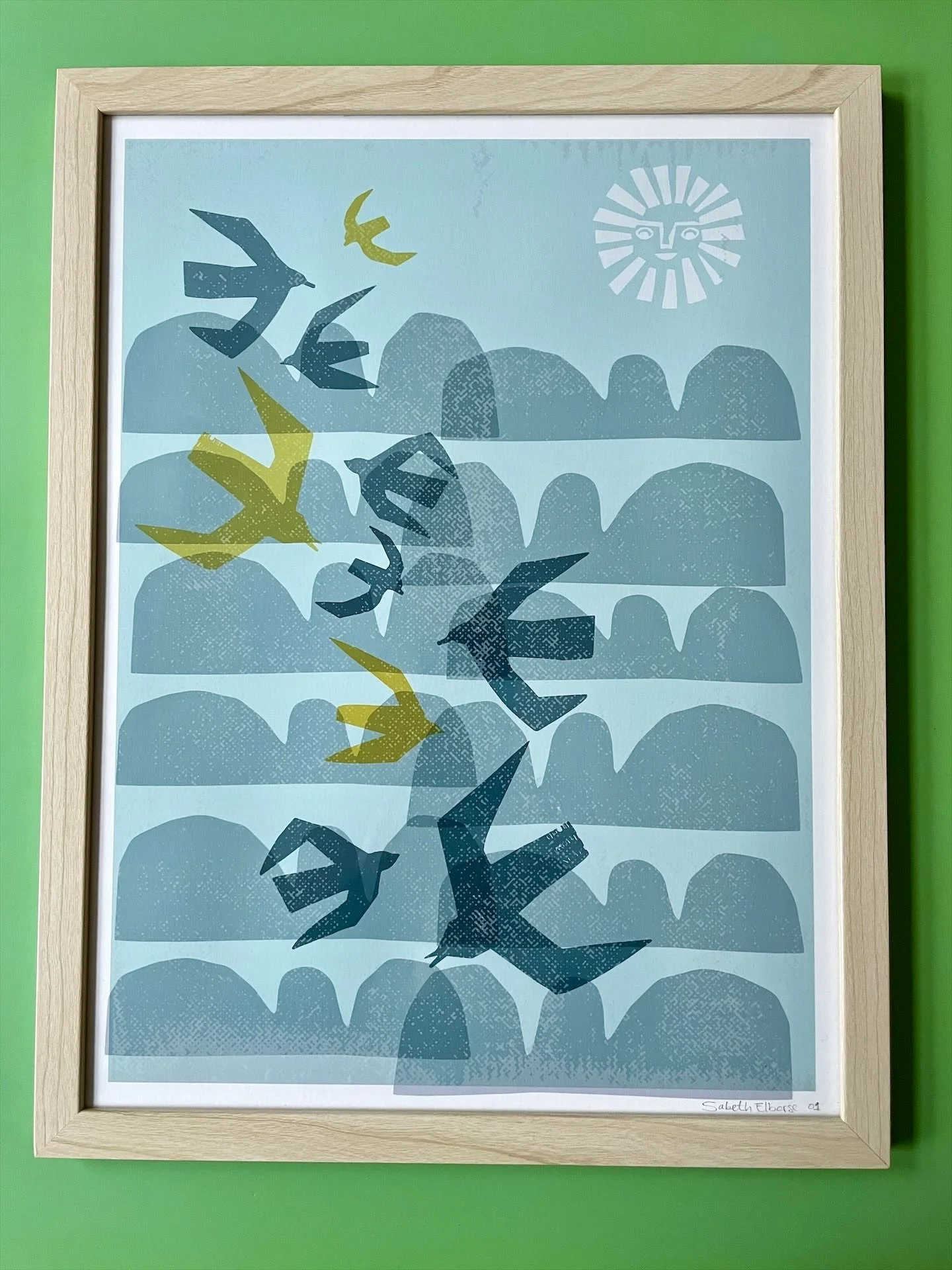 artprint 30x40, bords and sea, Sabeth Elberse studio