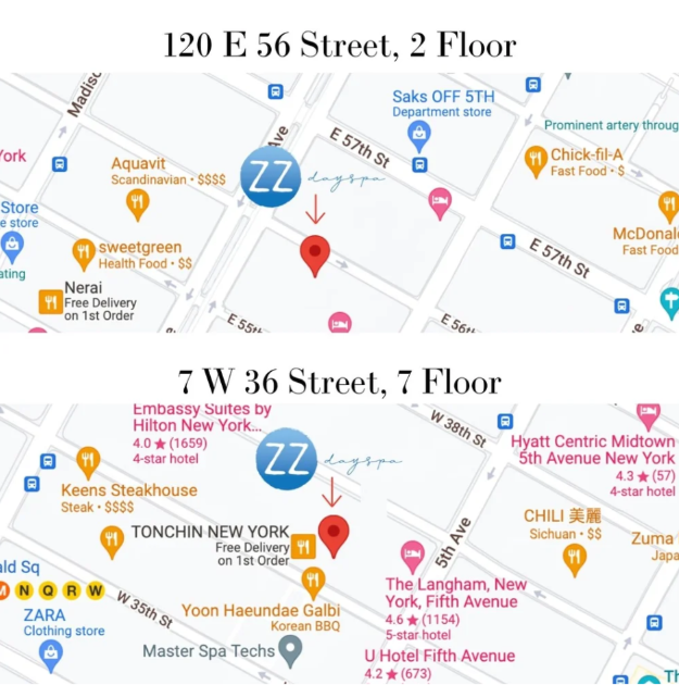 ZZ Day Spa Locations
