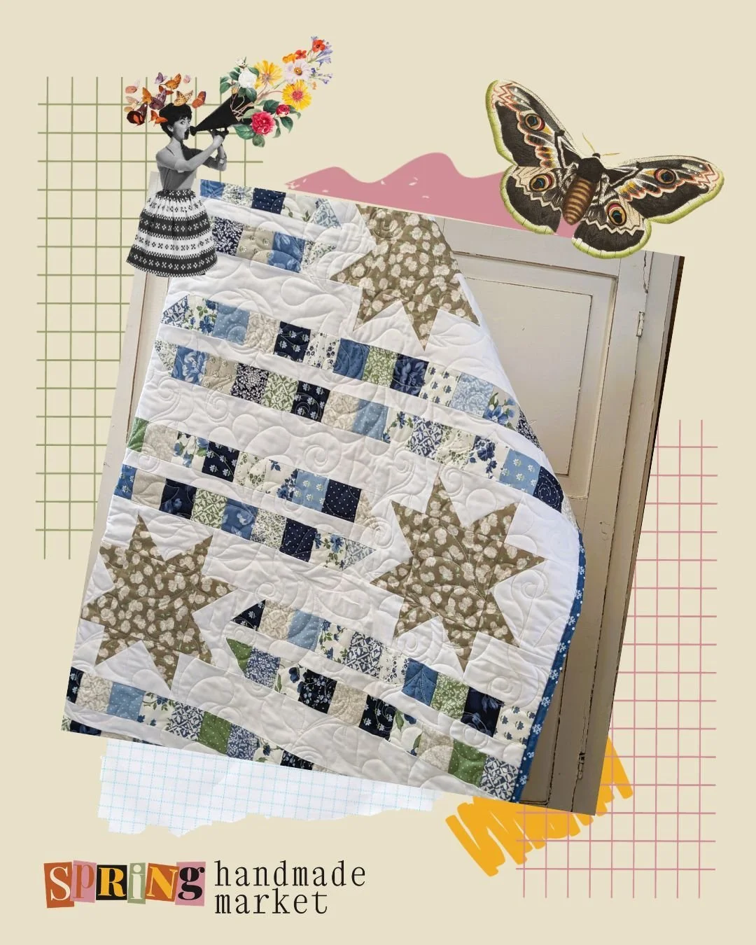 After a long winter, spring in the perfect time to freshen up your space -  a quilt from Sparks Mckenzie quilts is a perfect way to do just that.

Shop their beautiful, one-of-a-kind handmade quilts at the upcoming Spring Handmade Market.

@sparksmck