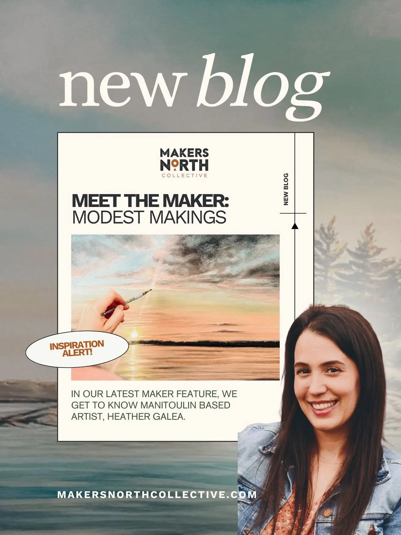 Meet the maker: Heather Galea of Modest Makings 🎨 

We&rsquo;re so pleased to highlight a fabulous Northern Ontario based artist who captures the magic &amp; beauty of Manitoulin Island! Comment MODEST to get link or check out our website 👏