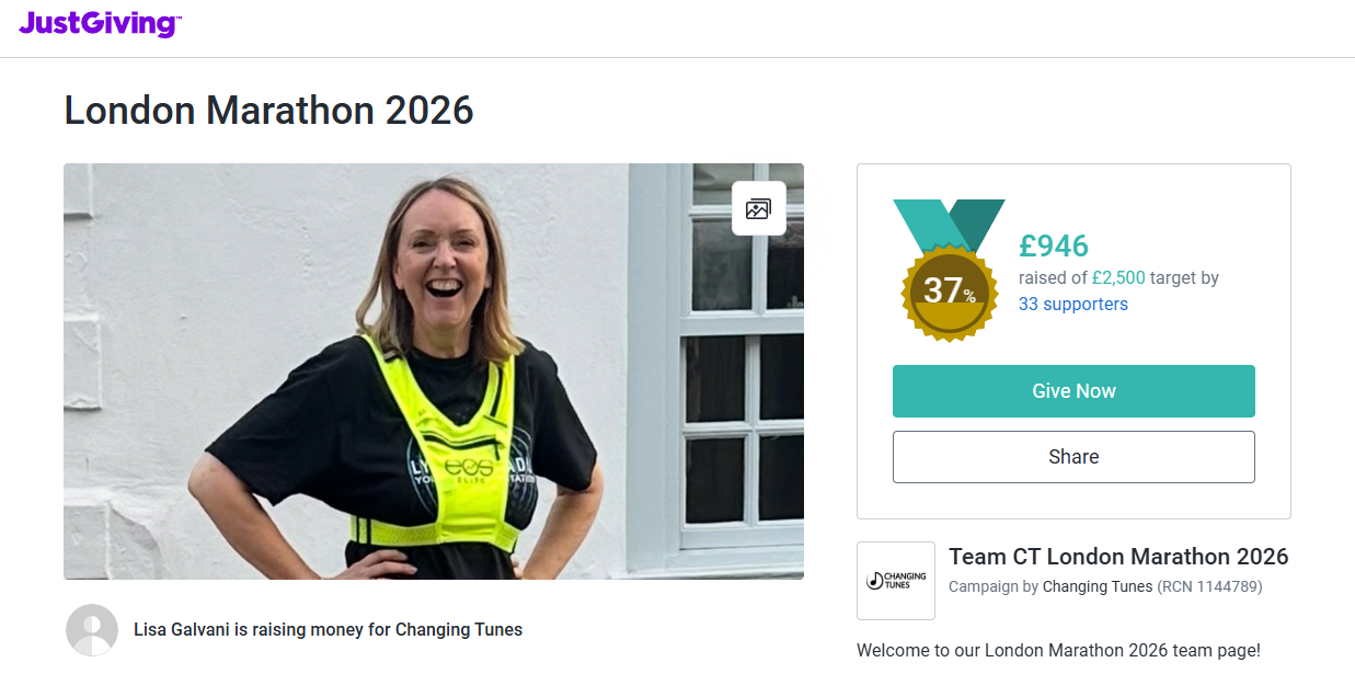 Lisa Galvani Just Giving Page Link