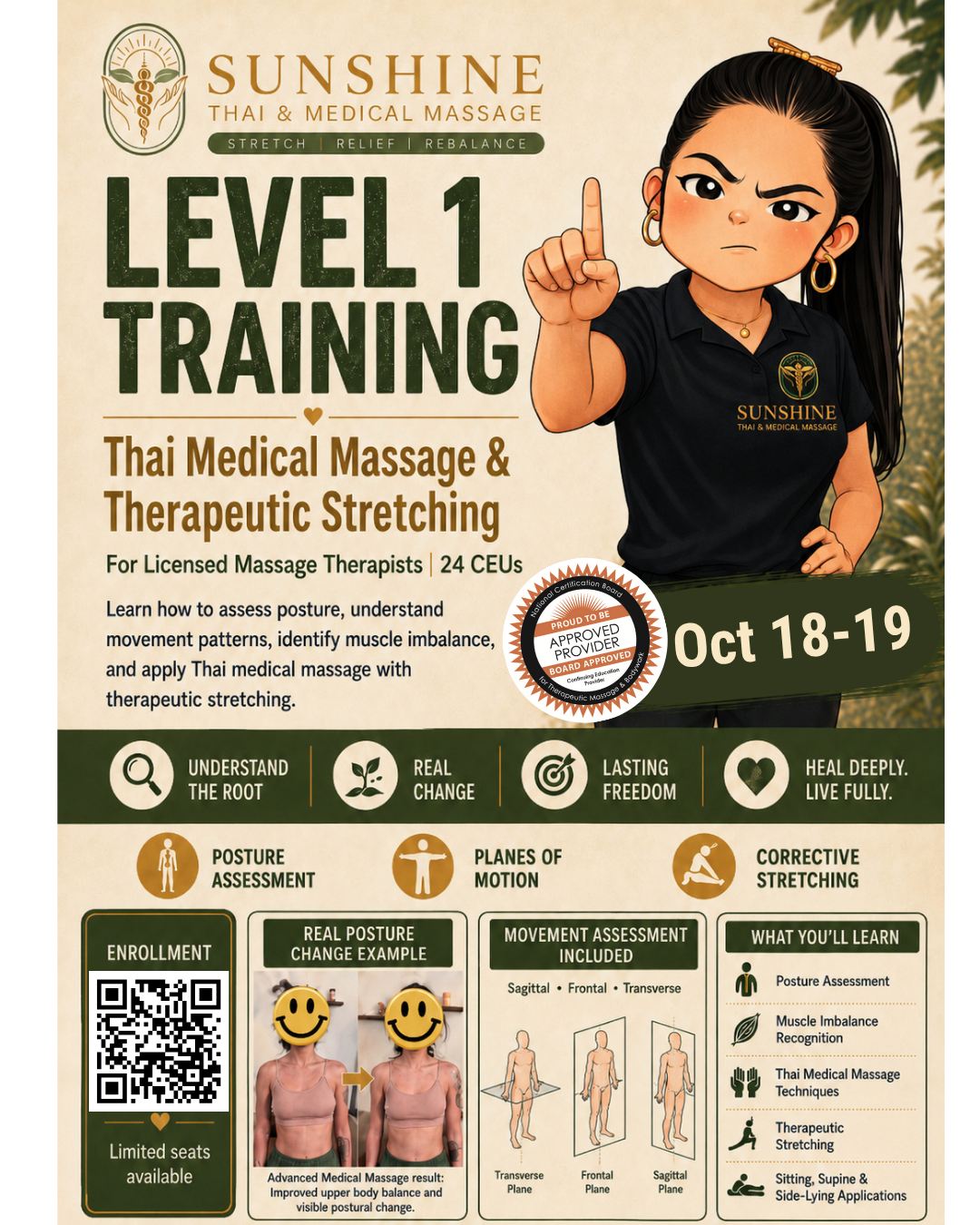 Thai Medical Massage & Therapeutic Stretching: Level 1