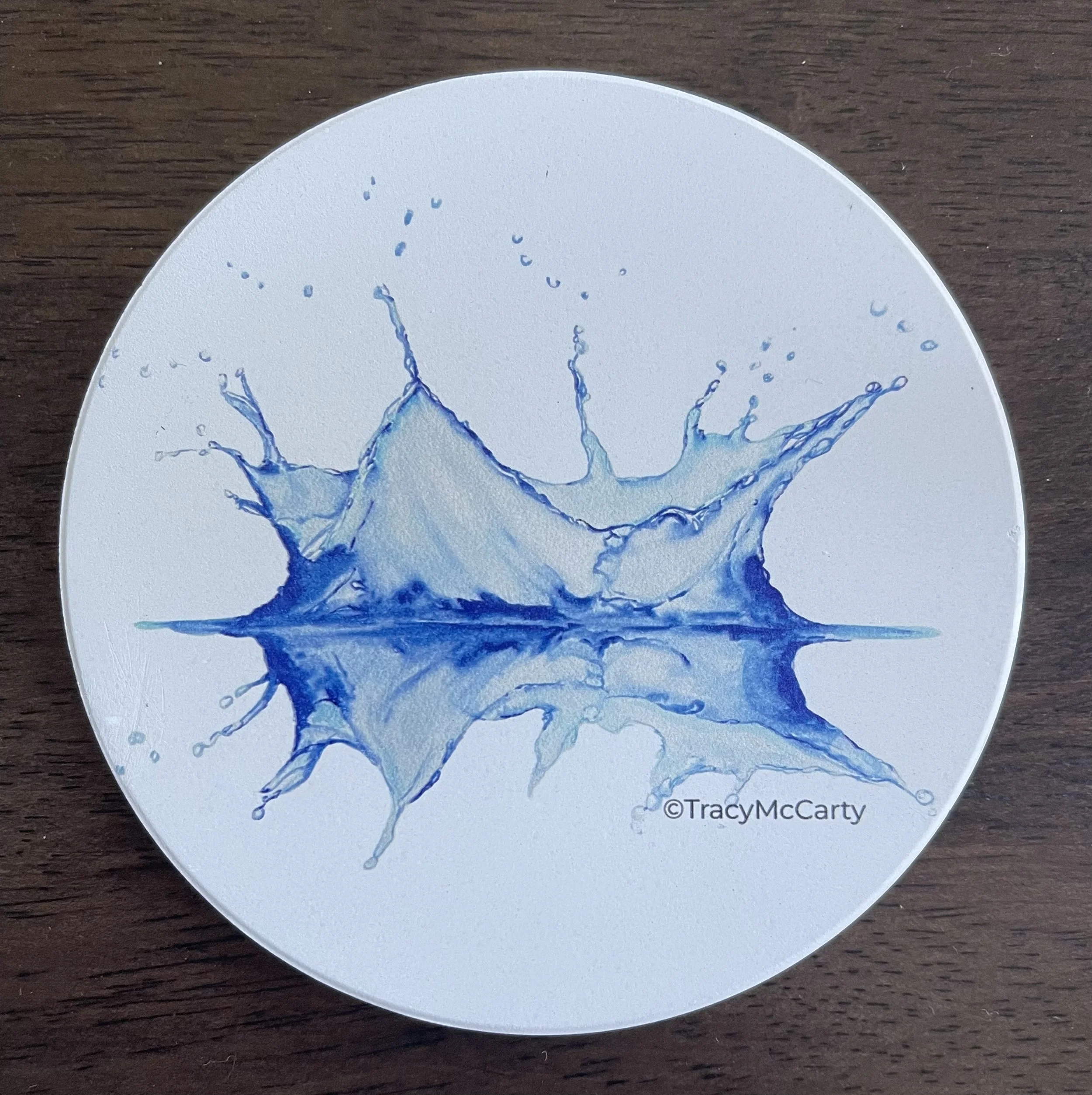 Sandstone "Splash" Coasters - set of 2