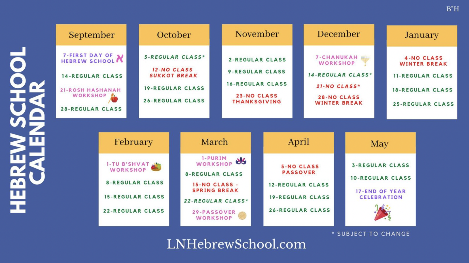 2025/26 Calendar