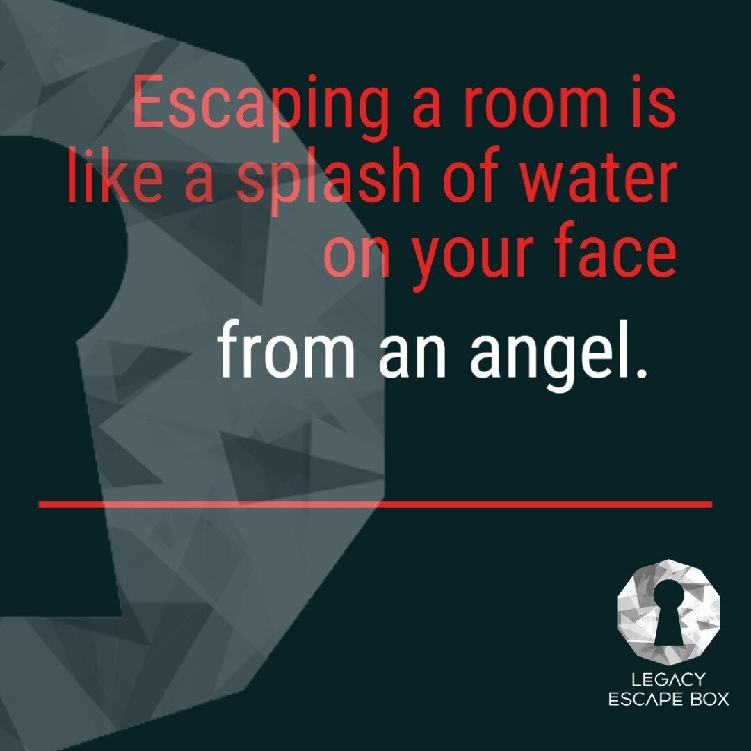 Isn't it though! 👼 
.
.
#legacyescapebox #angel #escaperooms