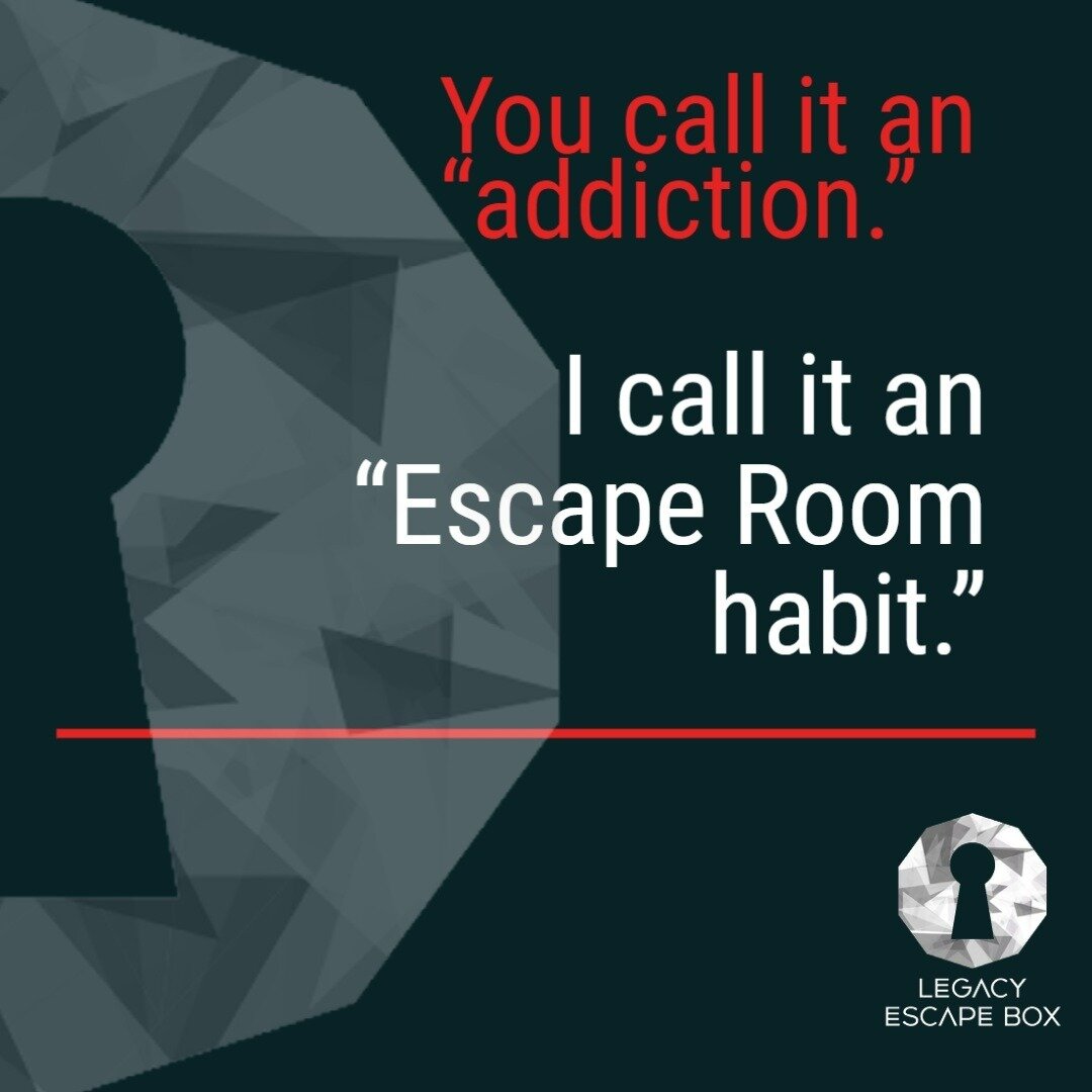 It's positive, so it's a HABIT!
.
.
#habits #legacyescapebox #escaperooms #escaperoom #games #friends #bgg #mysterygame #murdermystery #escaperoomathome #escapegame #escapegames