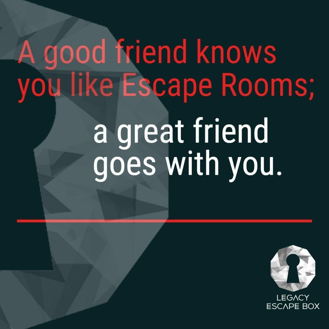 Anyone doing an escape room this weekend?
.
.
#legacyescapebox #escaperooms #escaperoom #friends #bestfriends #bff #lylas #lylab #love #escapegame