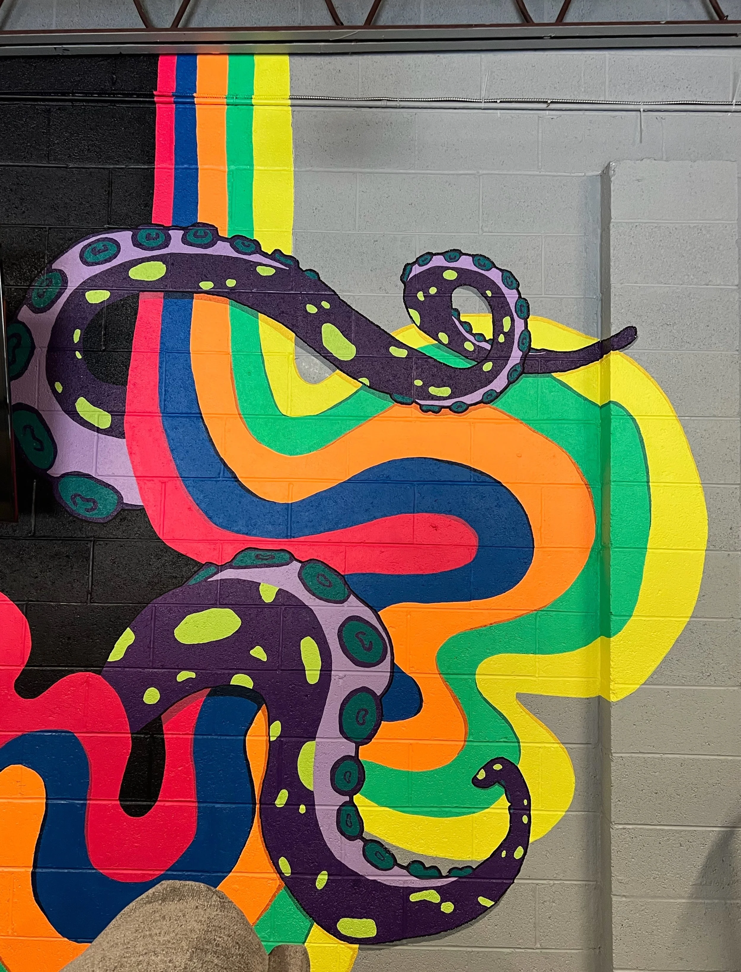 Psychedelic Octopus Brewery Mural for Odd Logic Brewing Co