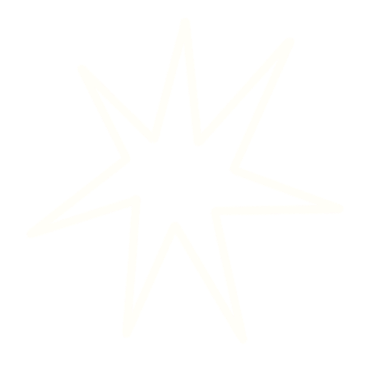 White explosion graphic on black background.