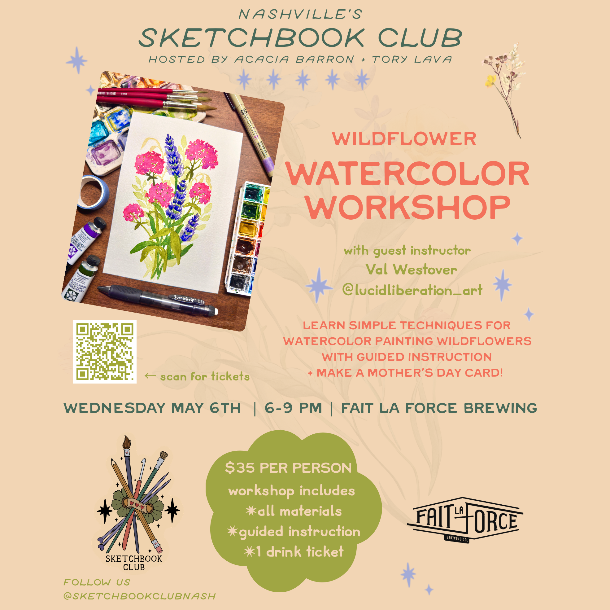 Wildflower Watercolor Workshop