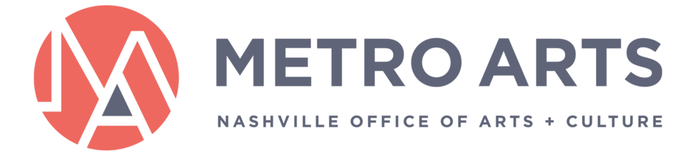 Metro Arts logo with a stylized 'M' and 'A' inside a red circle, and the text 'Metro Arts Nashville Office of Arts + Culture'.