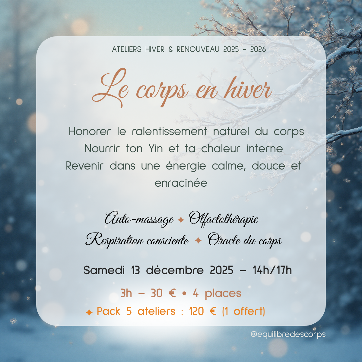 Le corps en hiver